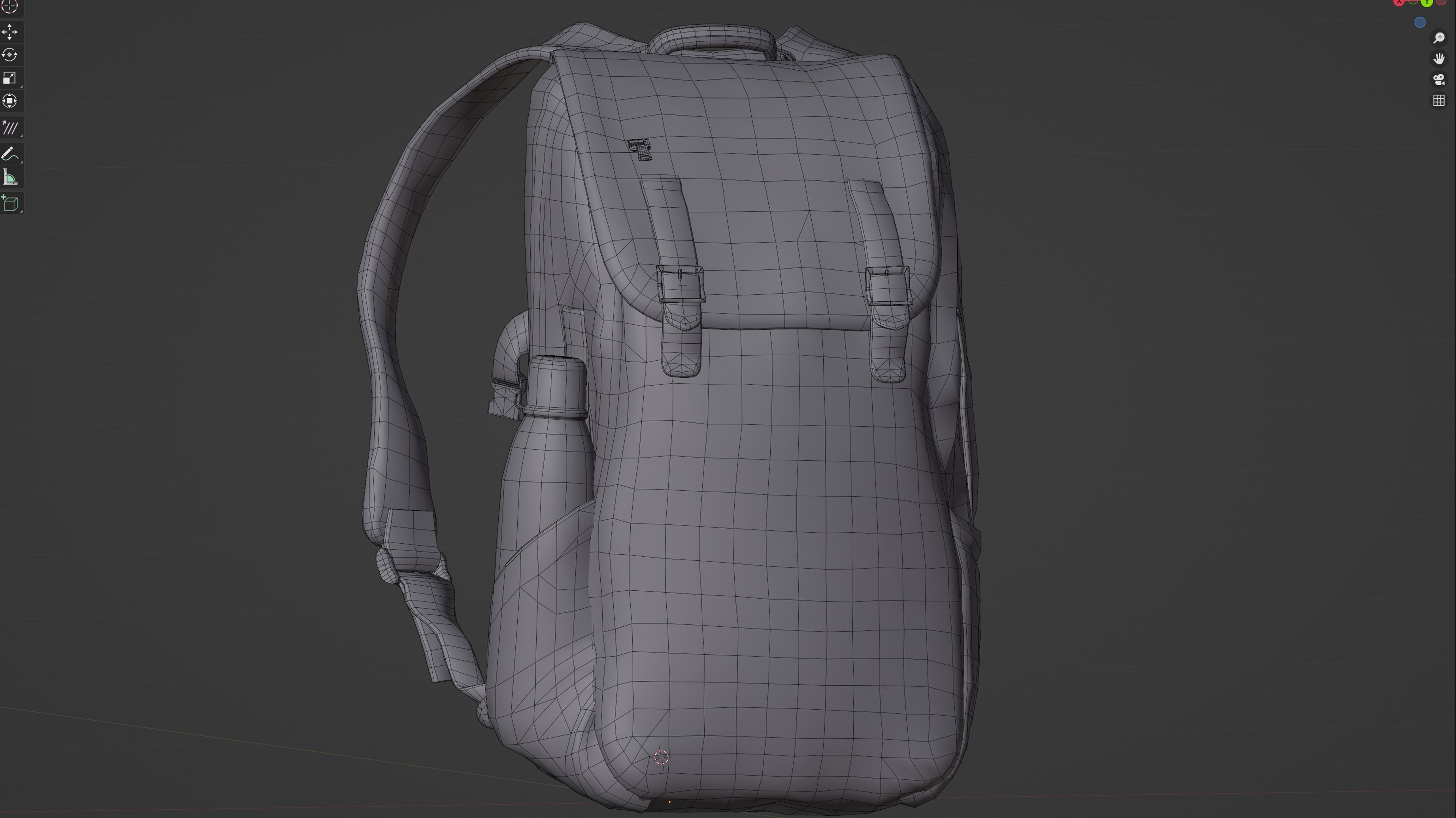 Backpack Game-Ready Low-poly 3D model_21