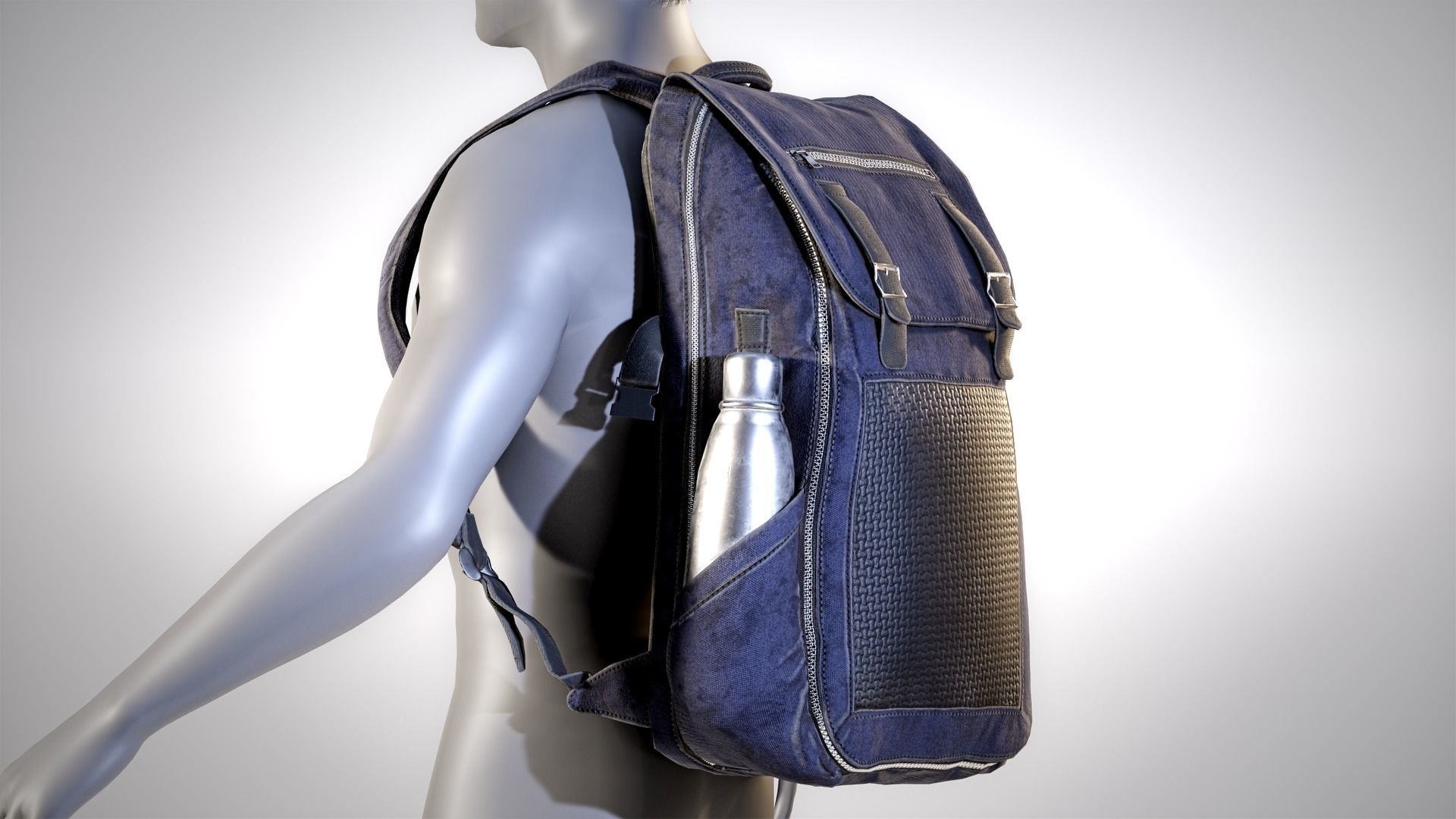 Backpack Game-Ready Low-poly 3D model_8