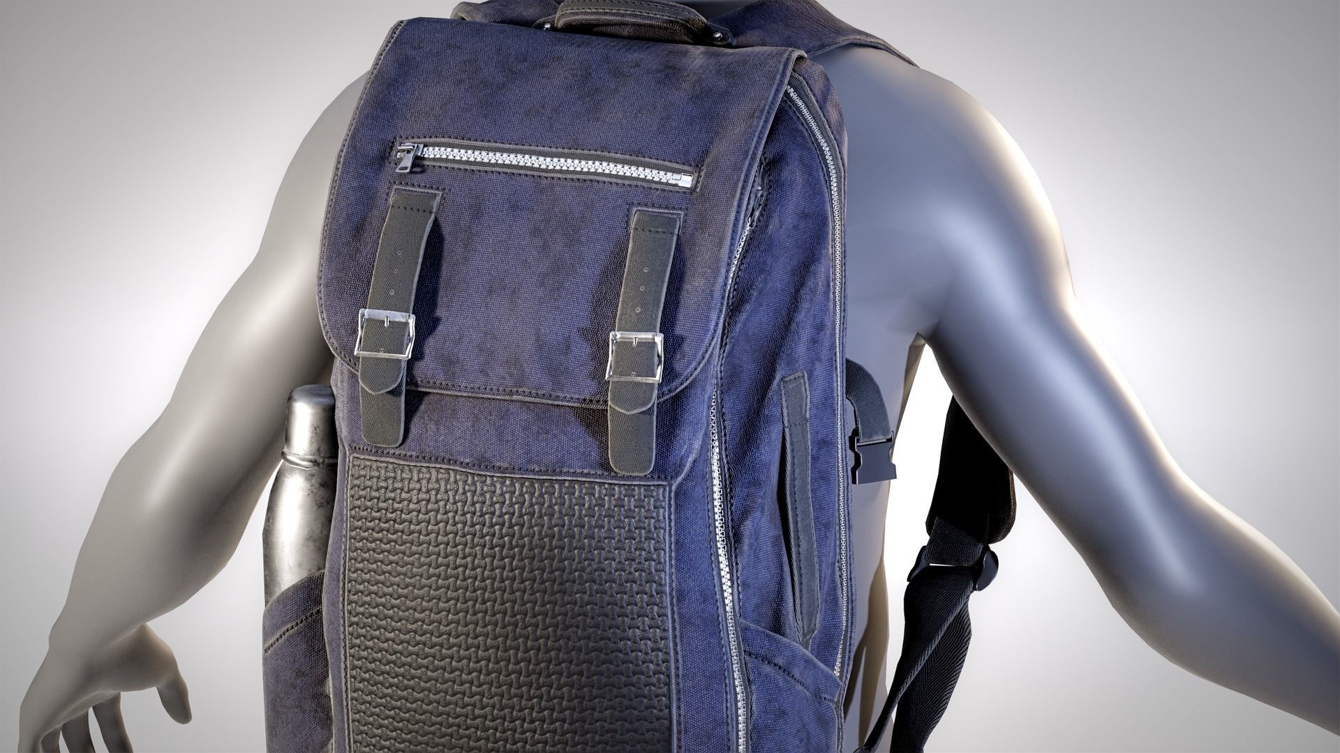 Backpack Game-Ready Low-poly 3D model_3