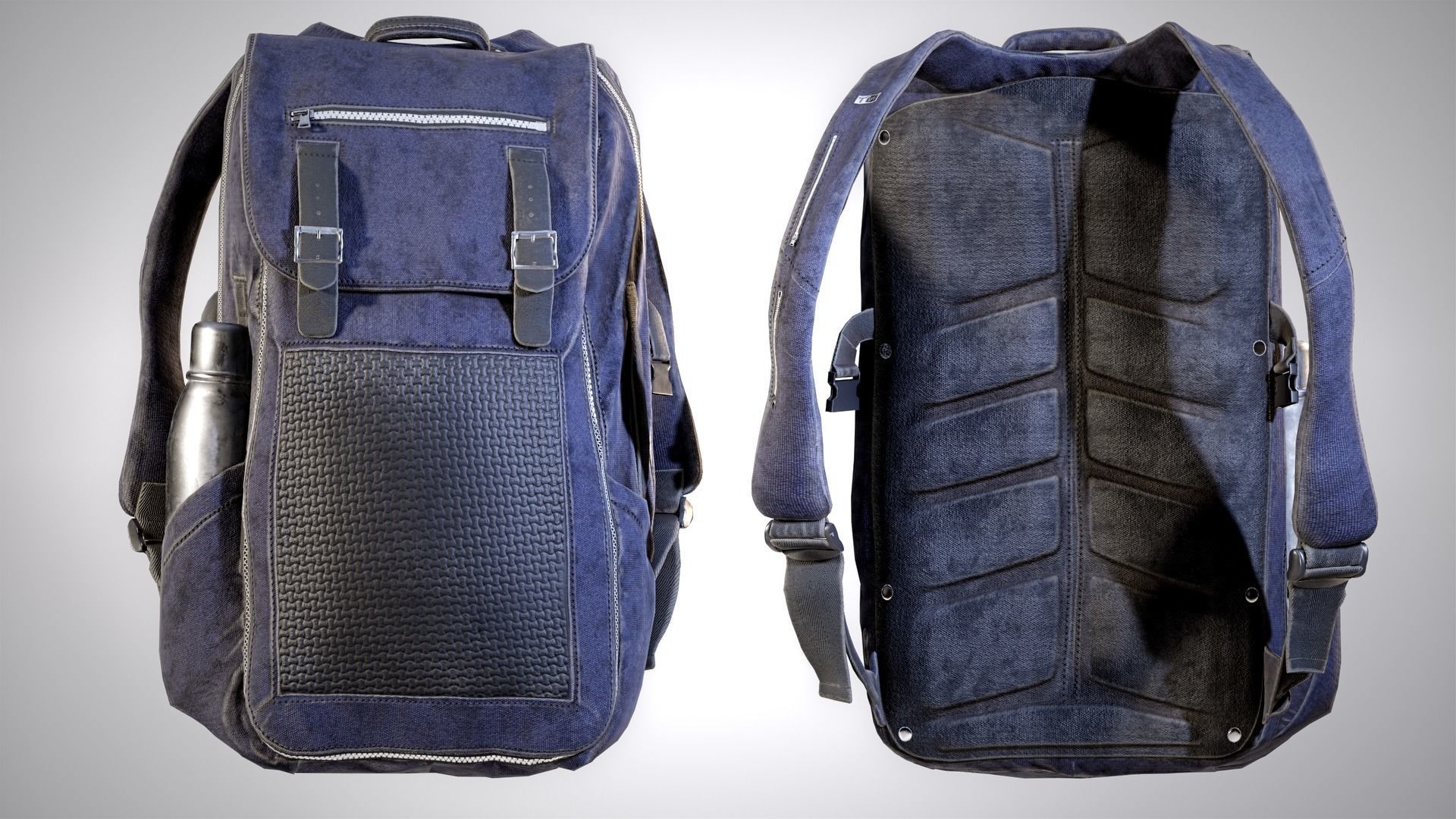 Backpack Game-Ready Low-poly 3D model_13