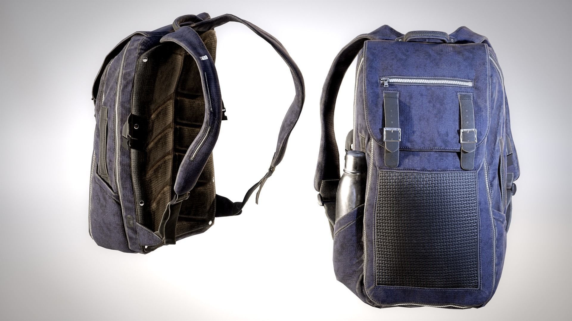 Backpack Game-Ready Low-poly 3D model_12
