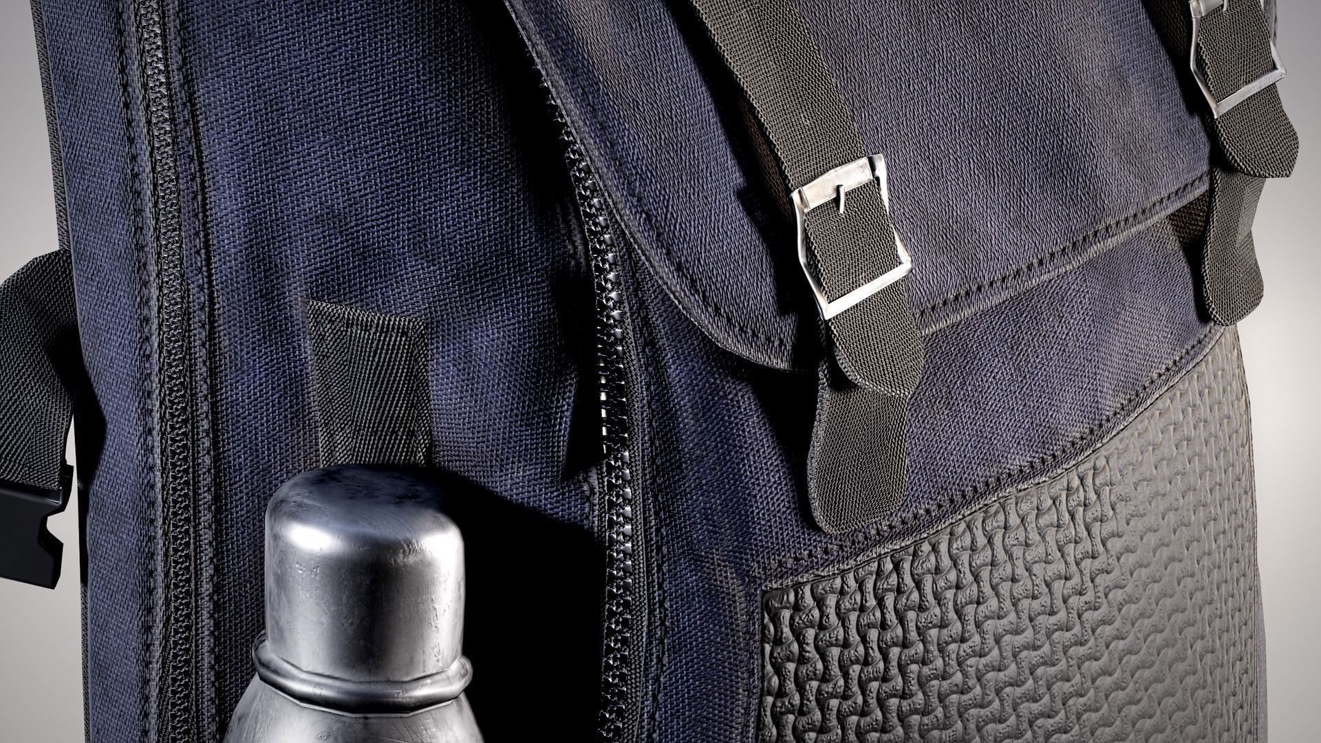 Backpack Game-Ready Low-poly 3D model_11