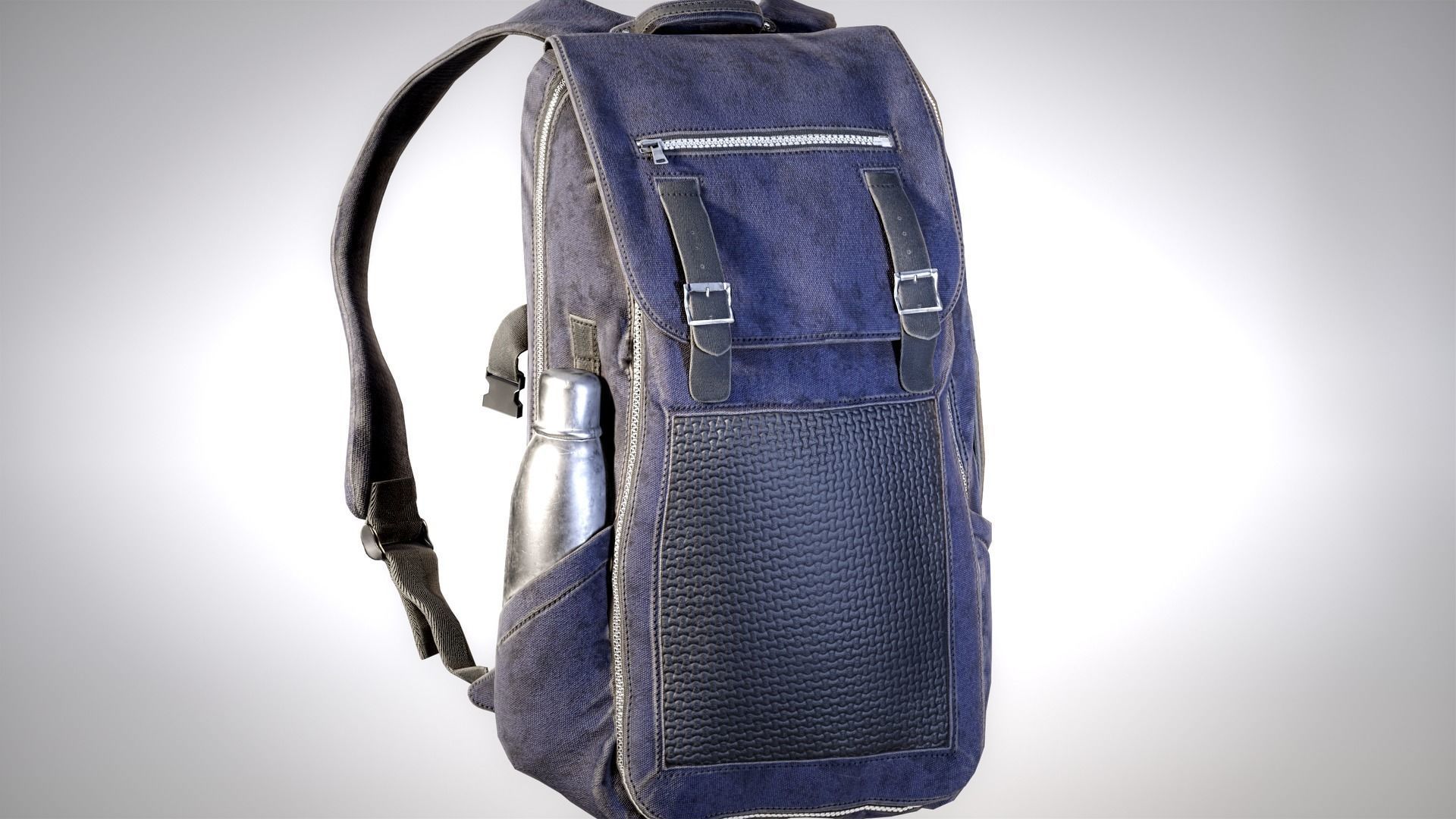 Backpack Game-Ready Low-poly 3D model_10