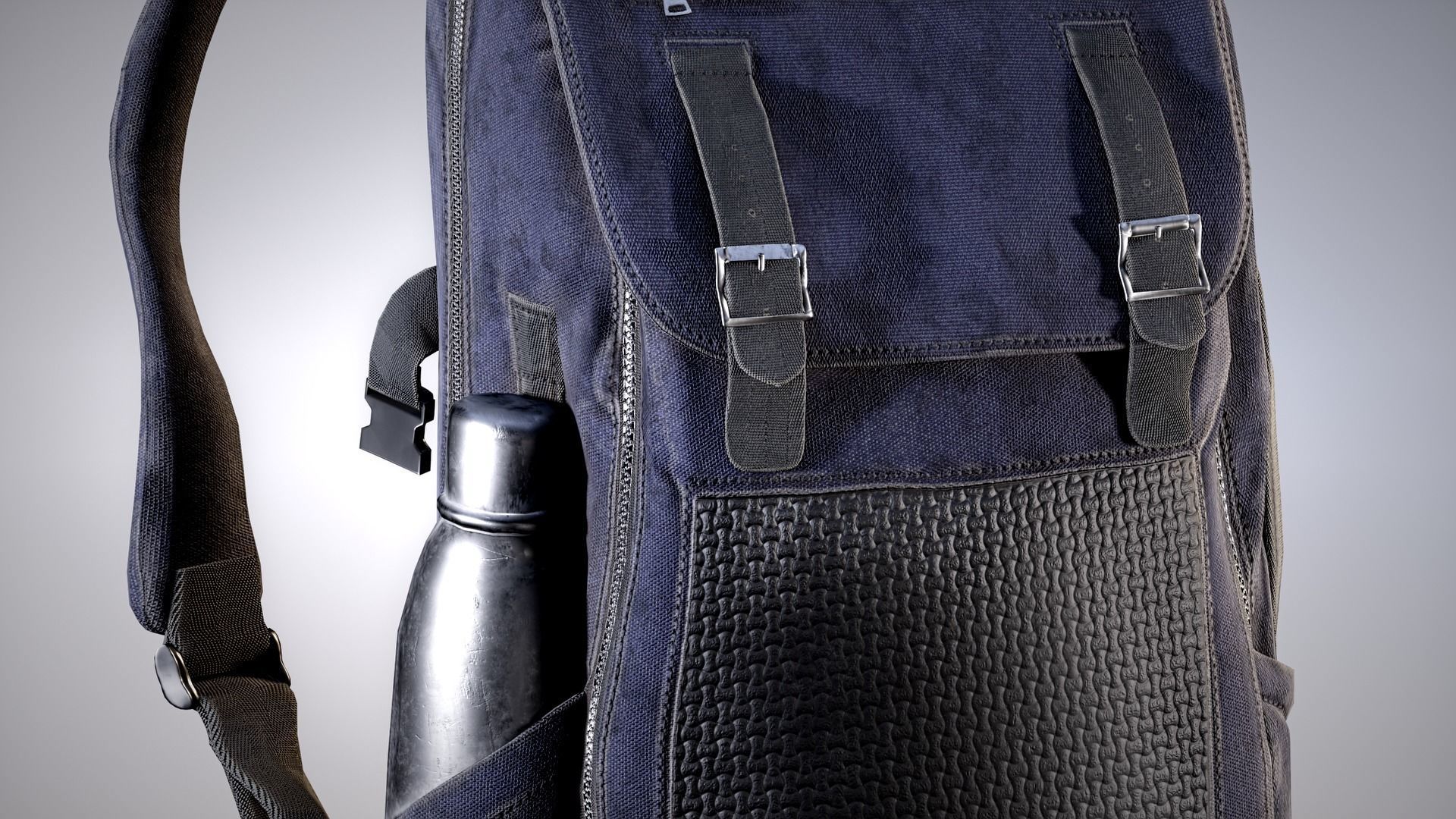 Backpack Game-Ready Low-poly 3D model_17