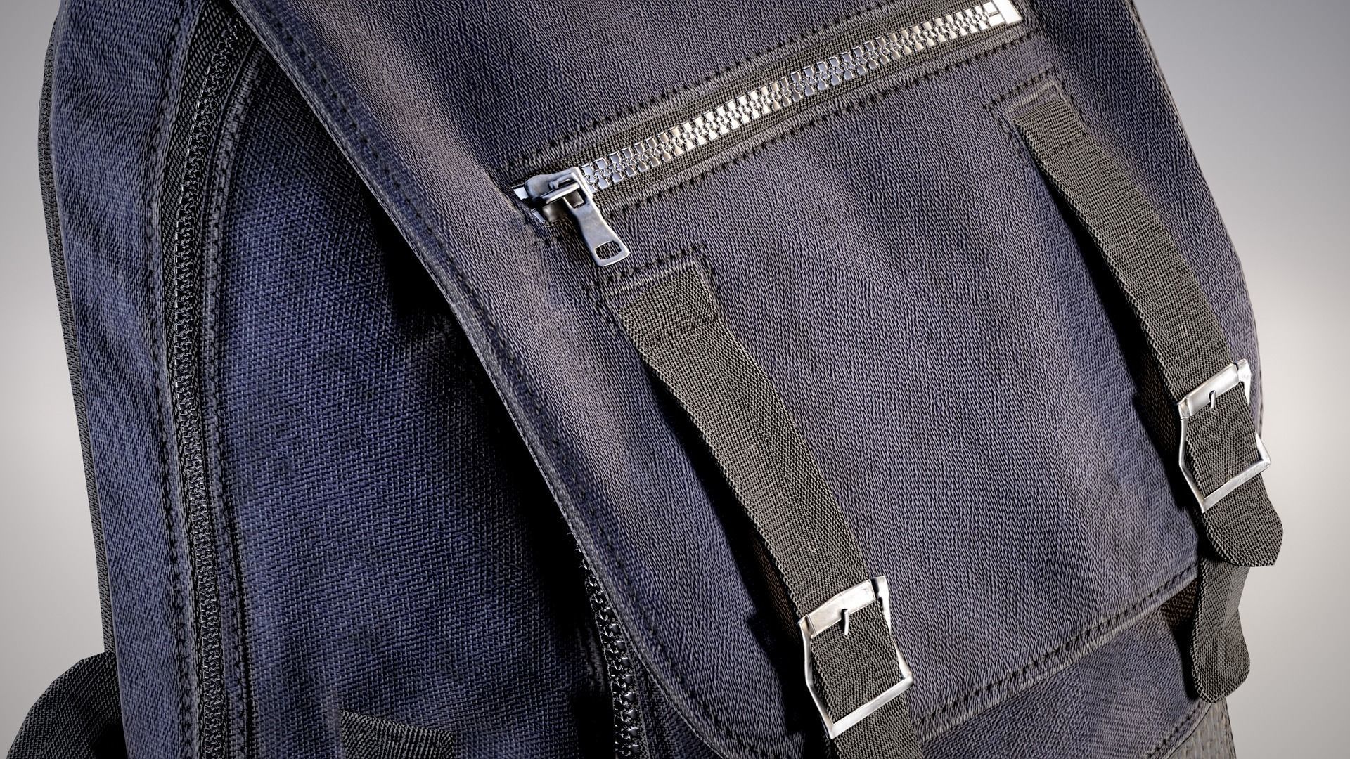 Backpack Game-Ready Low-poly 3D model_14