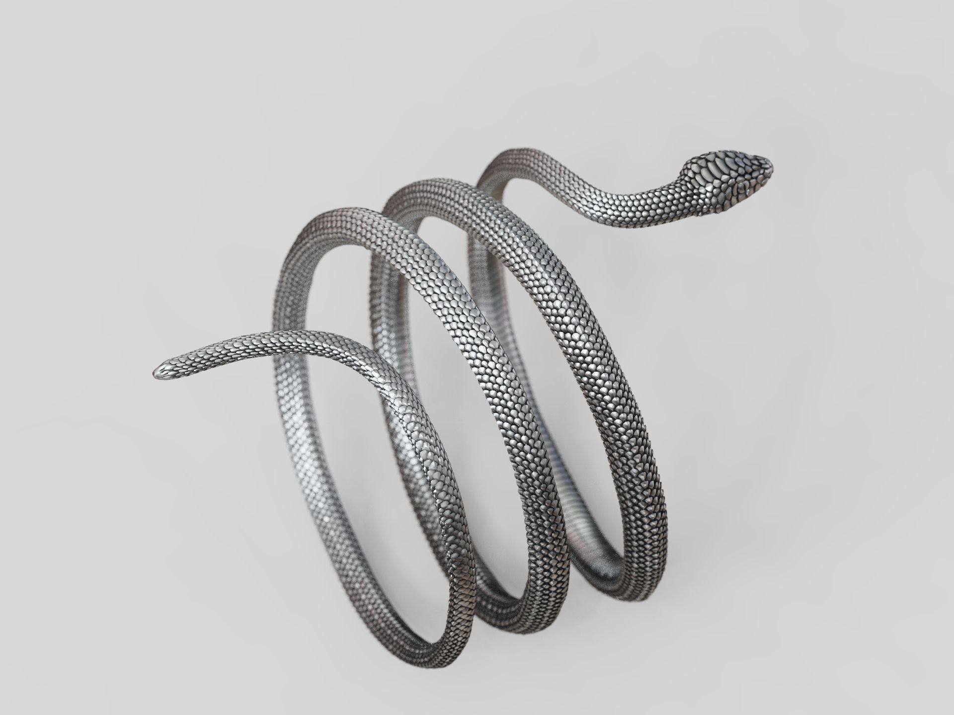 Snake wrap around ring 3D print model_2