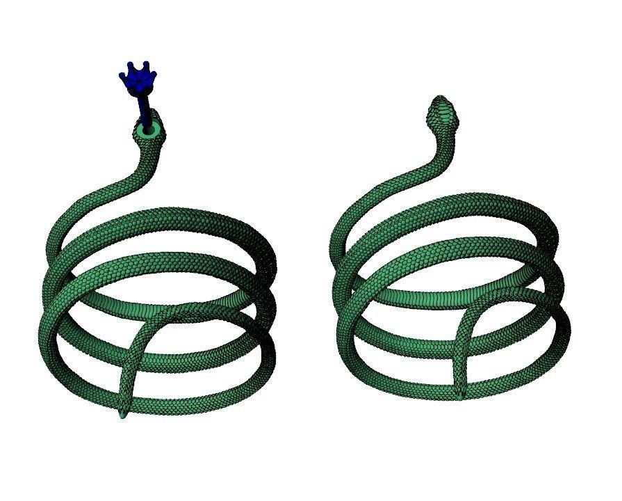 Snake wrap around ring 3D print model_8