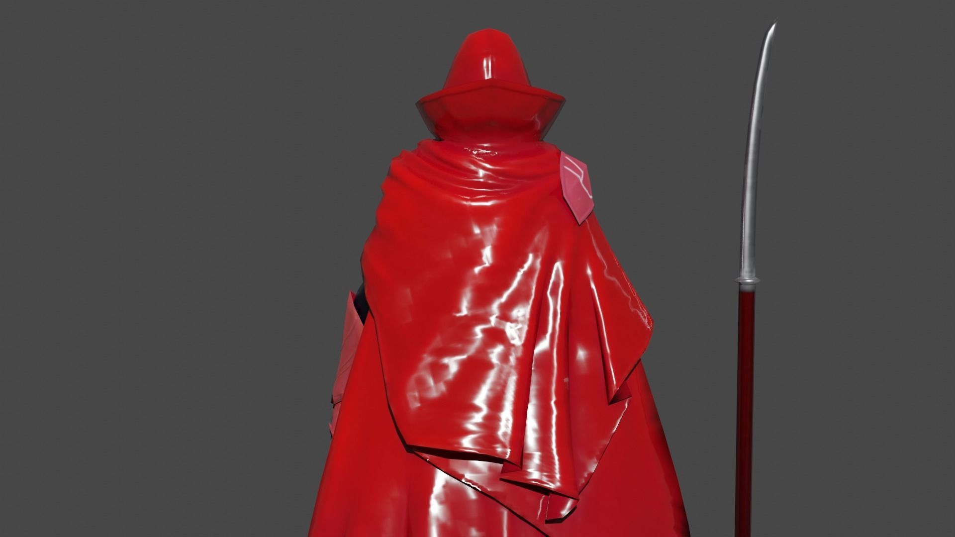 Black Widow Low-poly 3D model_5