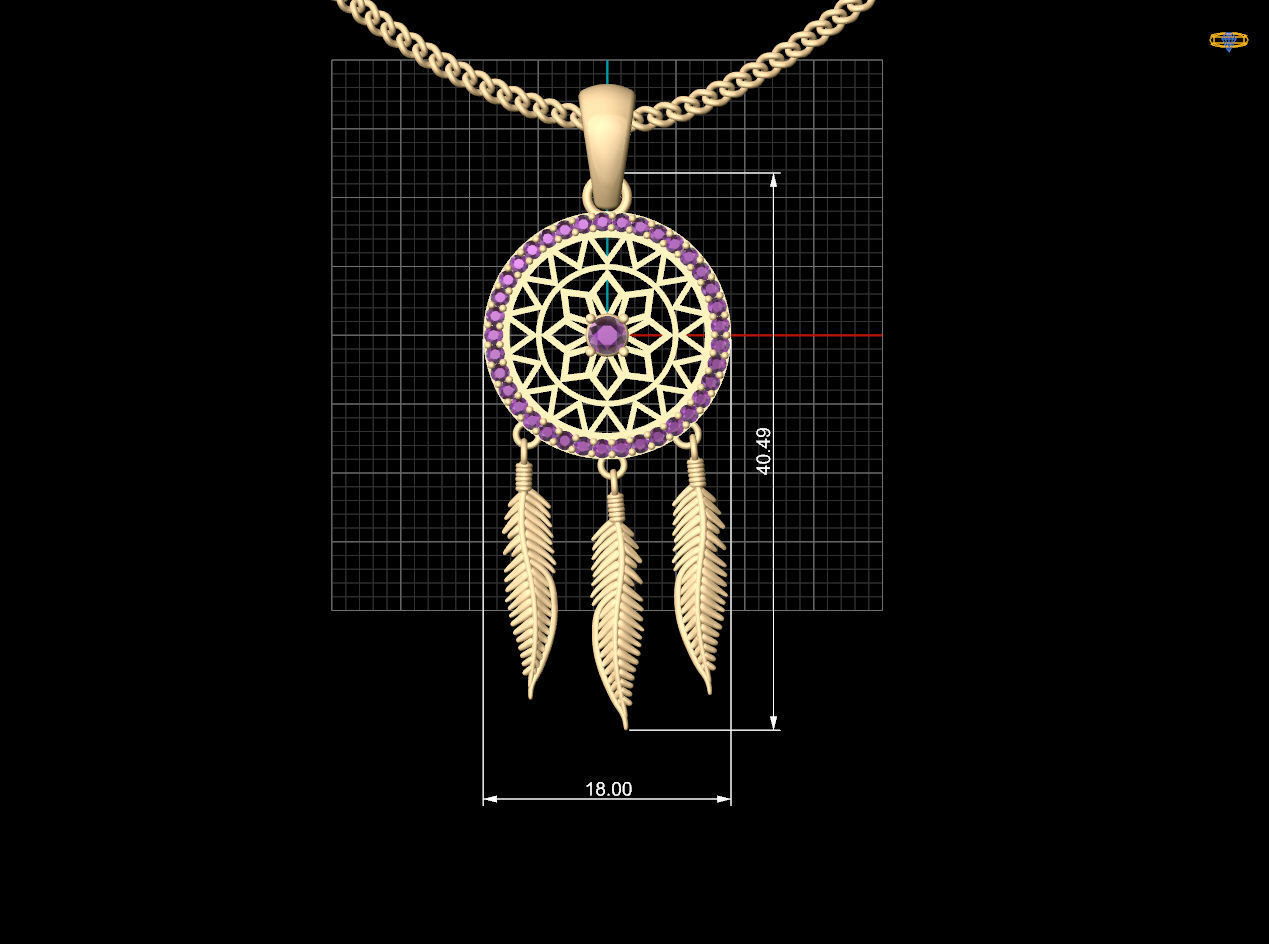 Lux pendant silver gold printable jewelry 3D model 3D print model_4