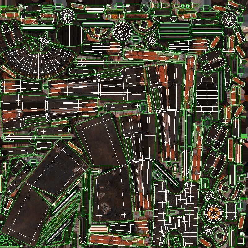 Sci-fi close combat gun turret  Low-poly 3D model_25