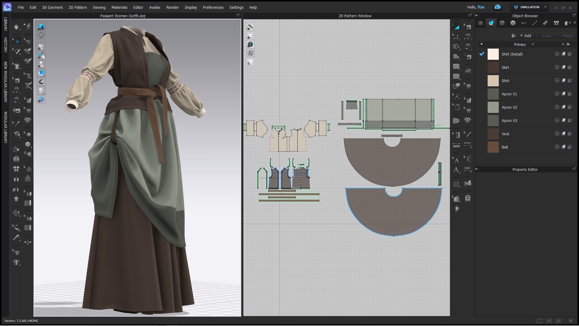 Low Poly Peasant Women Outfit with Free Tutorial Low-poly 3D model_6
