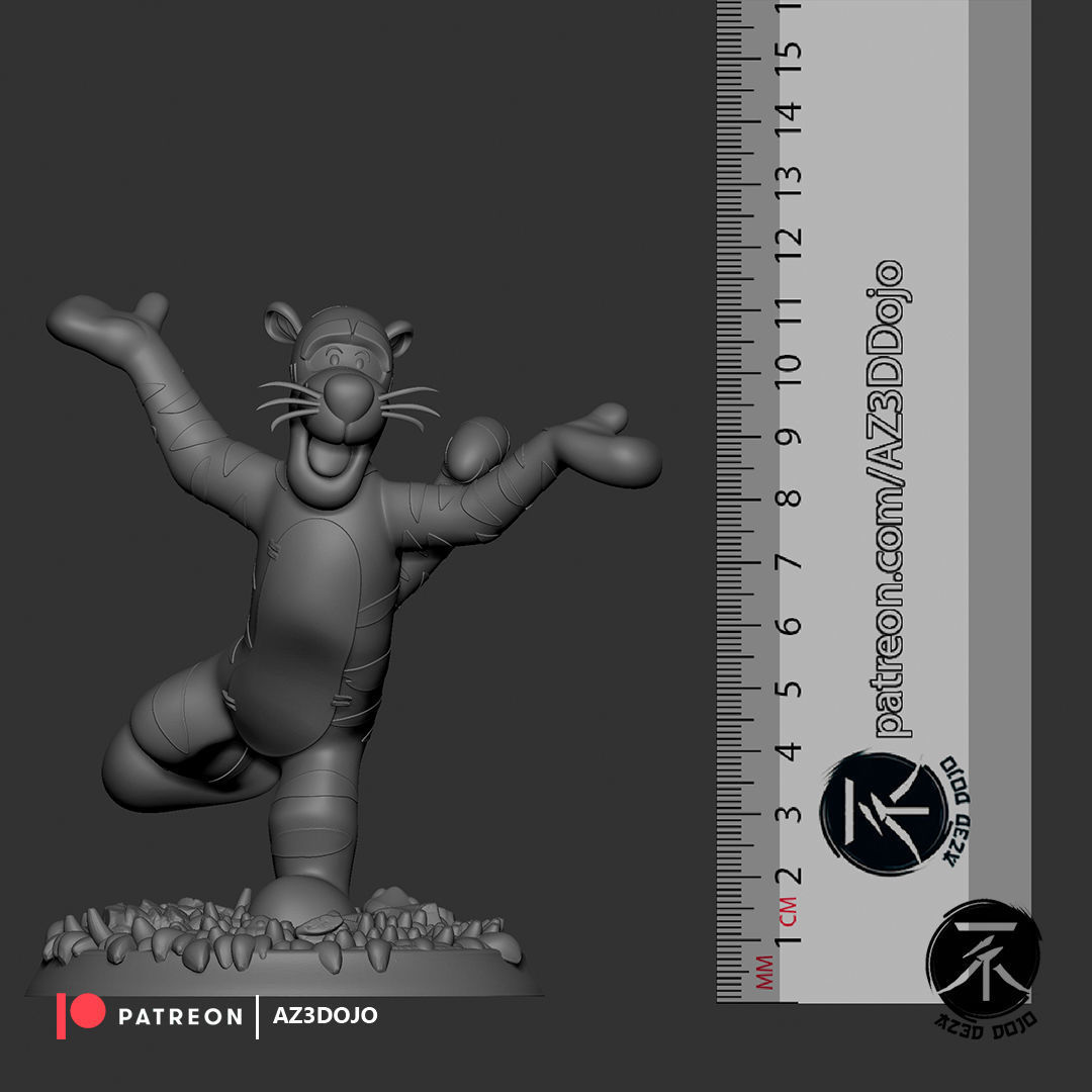 Tigger for 3D Printing 3D print model_3