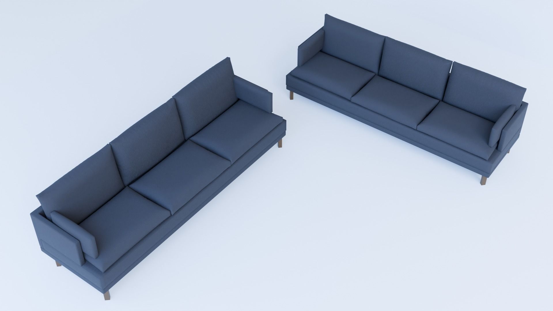 Modern Couch Sofa Low-poly 3D model_2