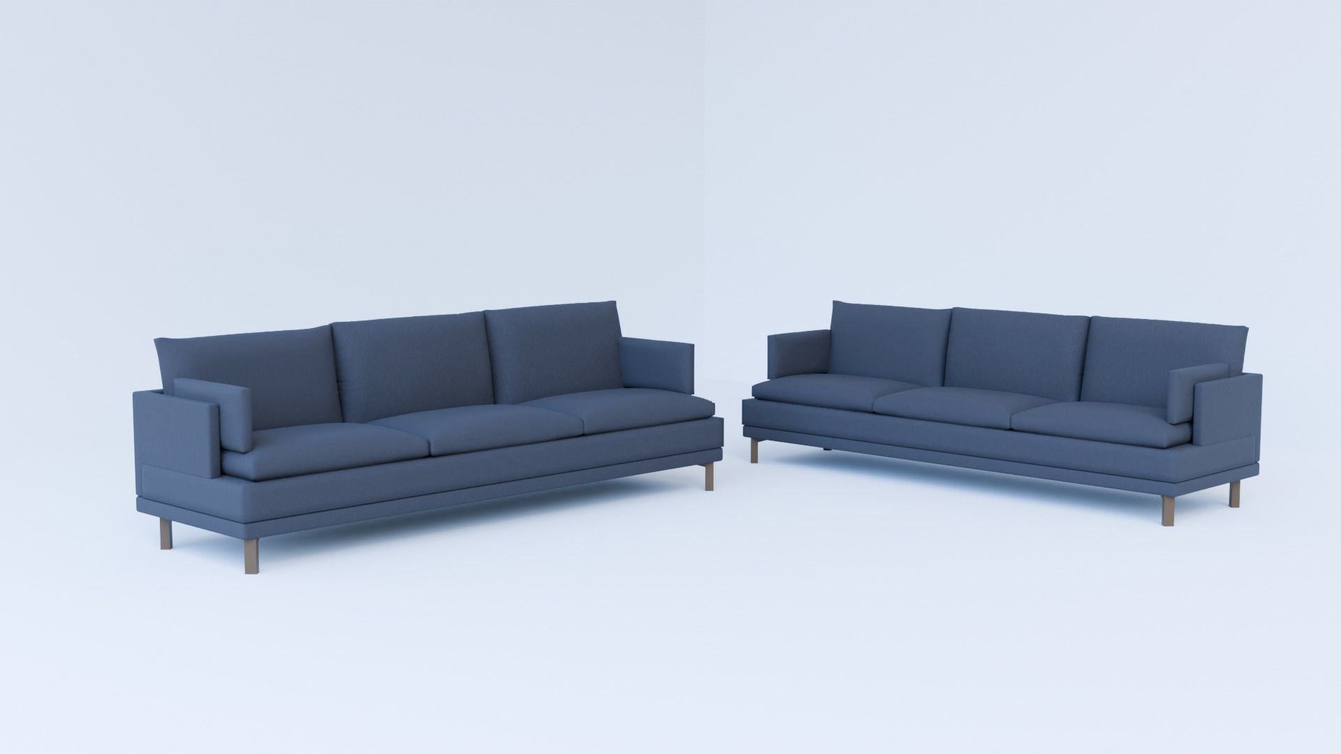 Modern Couch Sofa Low-poly 3D model_1