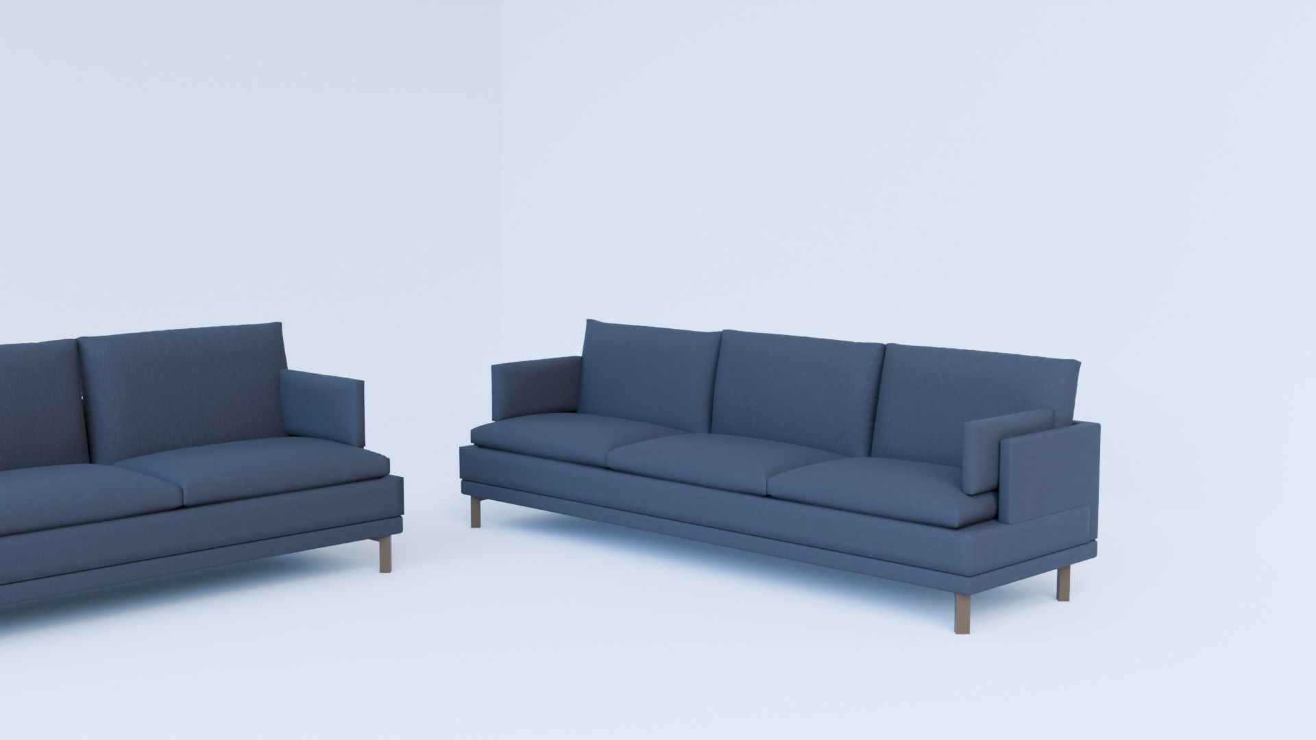 Modern Couch Sofa Low-poly 3D model_3