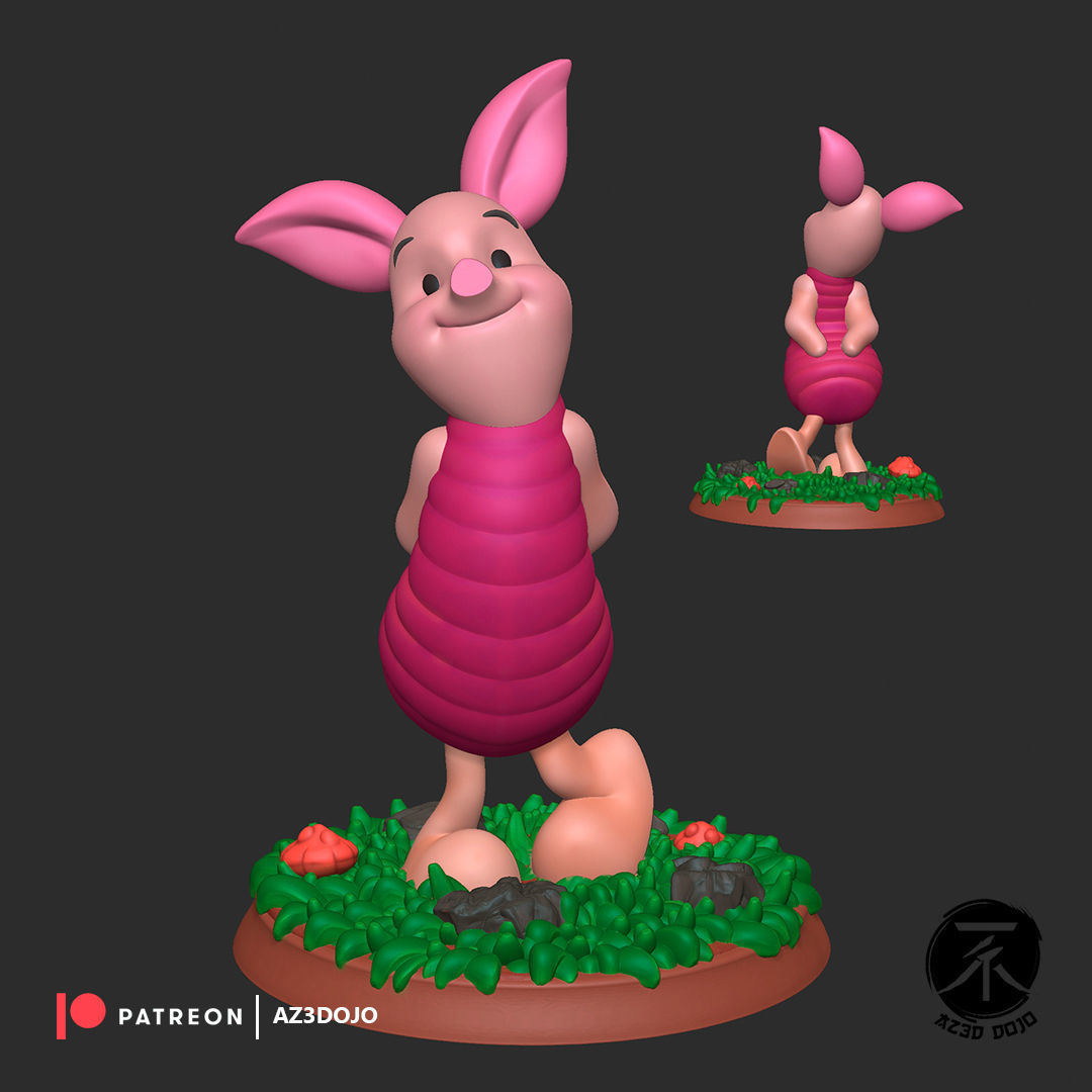 Piglet for 3D Printing 3D print model_2