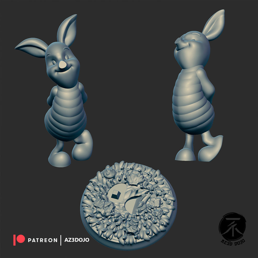 Piglet for 3D Printing 3D print model_1