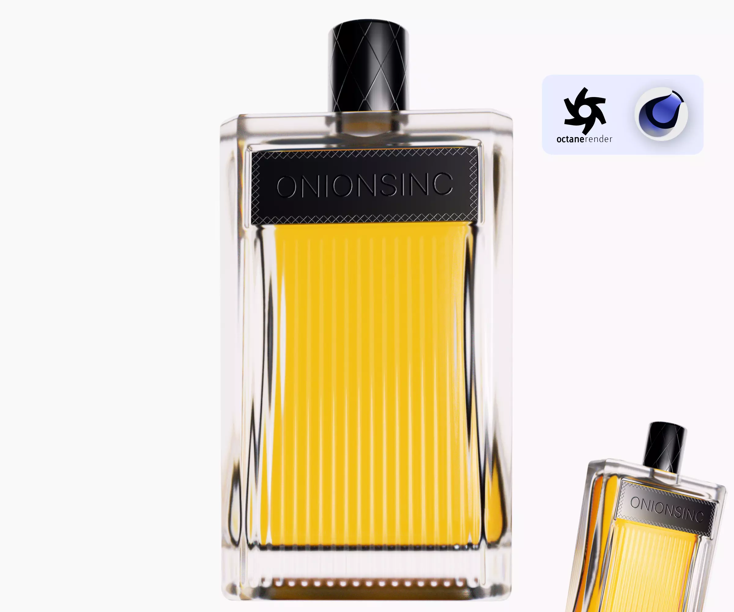 Parfum bottle glass paris 100 ML 3D model