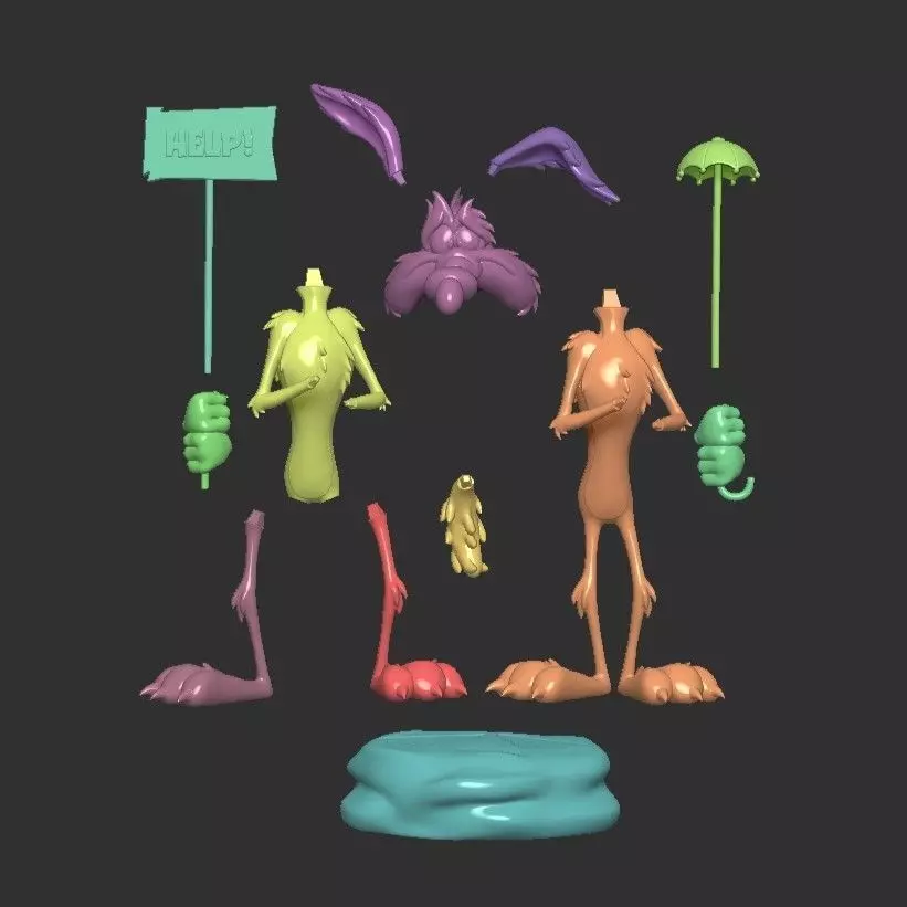 COYOTE x 3 modelos 3D print model_19