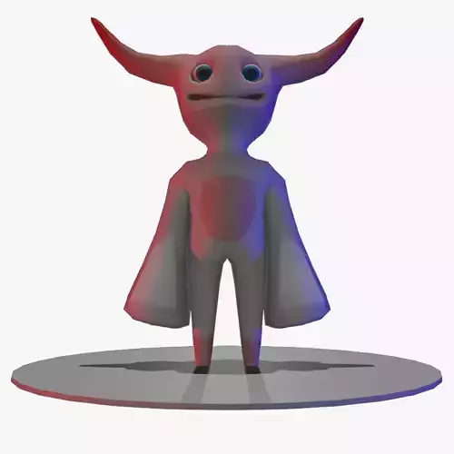 CUTE ANIMATED DEMON CHARACTER Low-poly 3D model