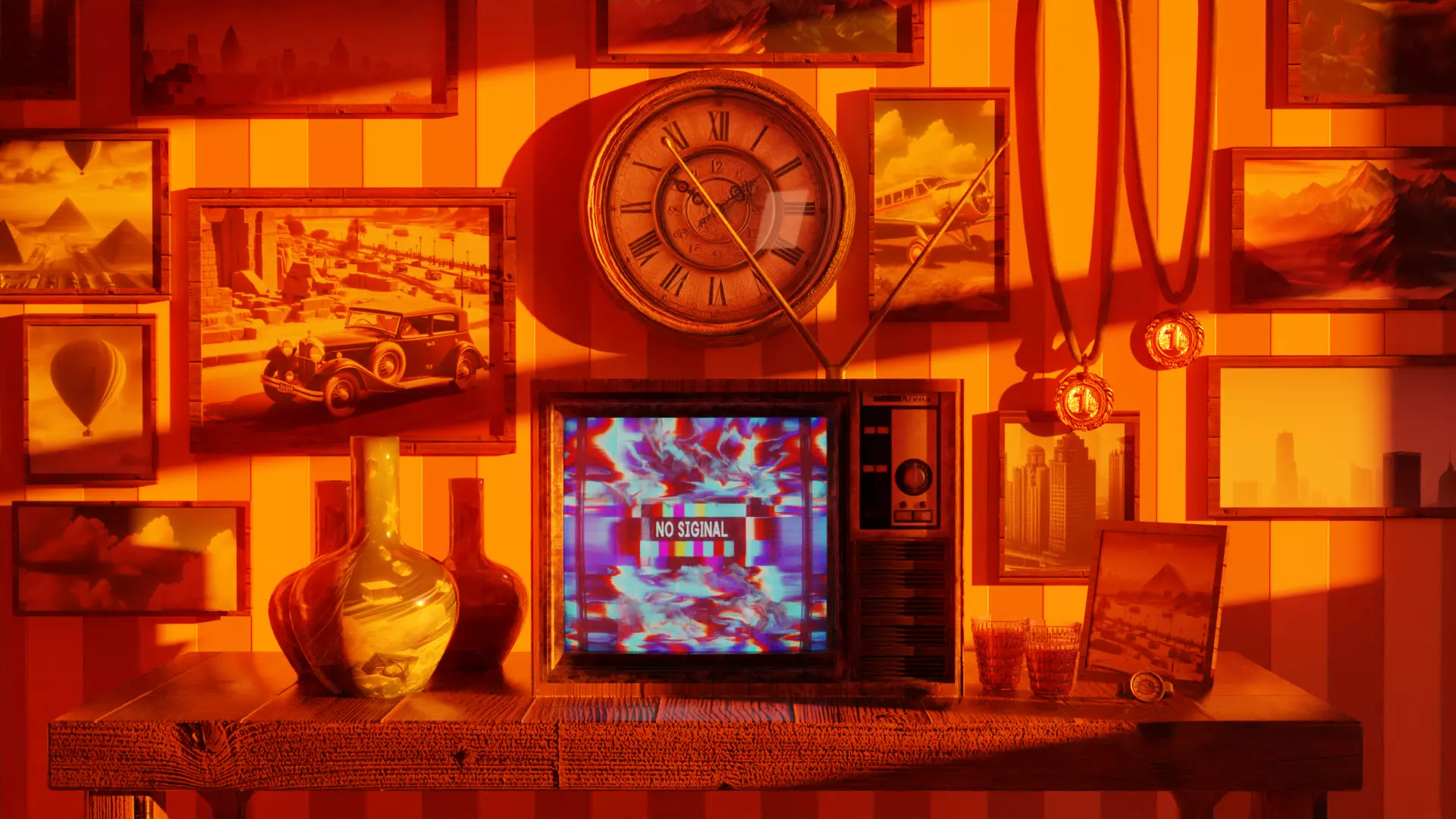 CRT TV Low-poly 3D model_0