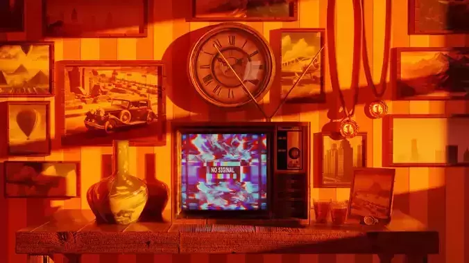 CRT TV Low-poly 3D model