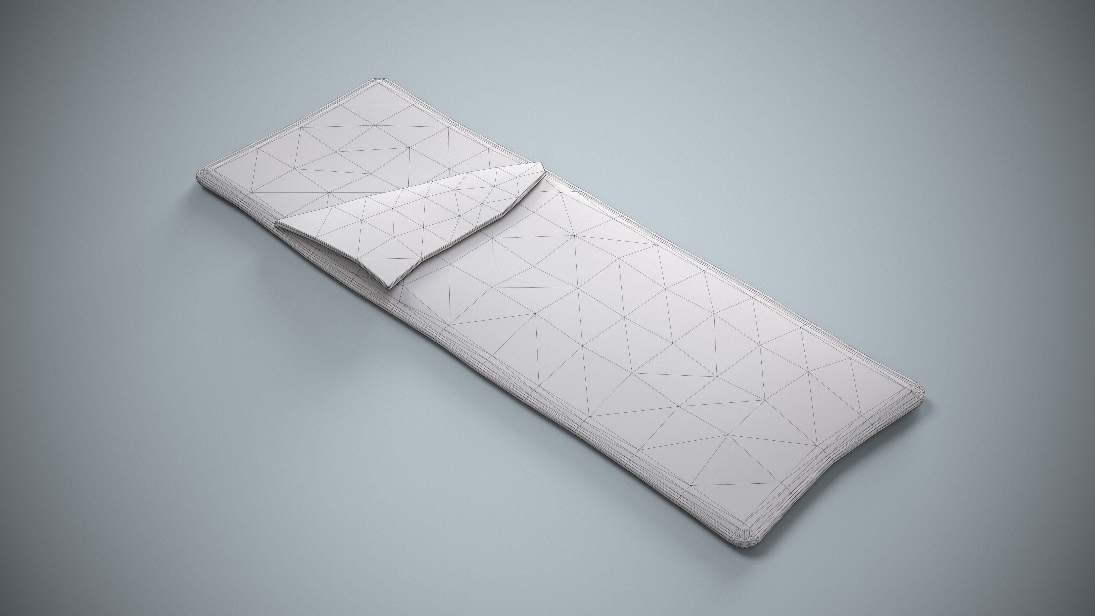 Military Sleeping Bag - Worn Camouflage Low-poly 3D model_8