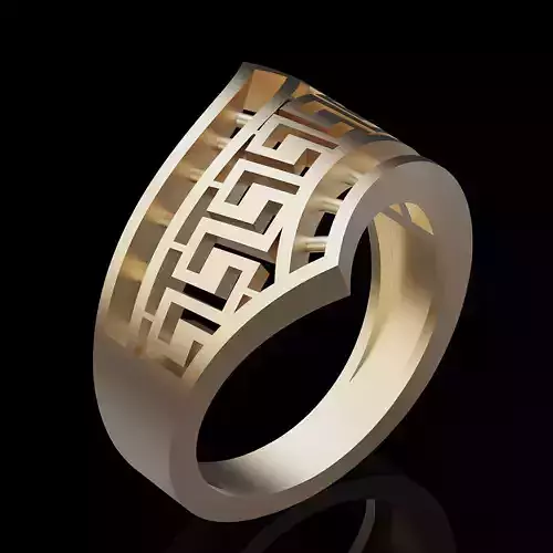 Lux ring silver gold jewelry printable 3D model