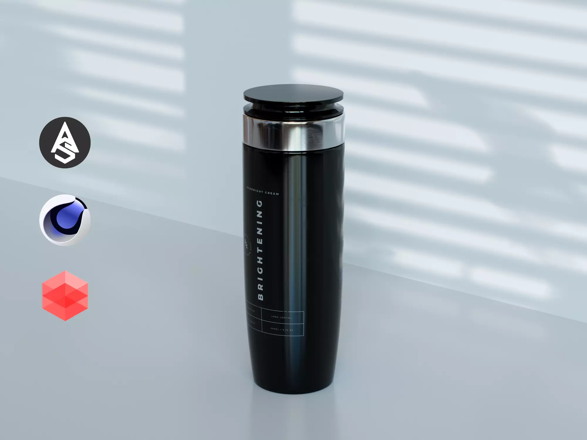 Brightening Cream Low-poly 3D model_0