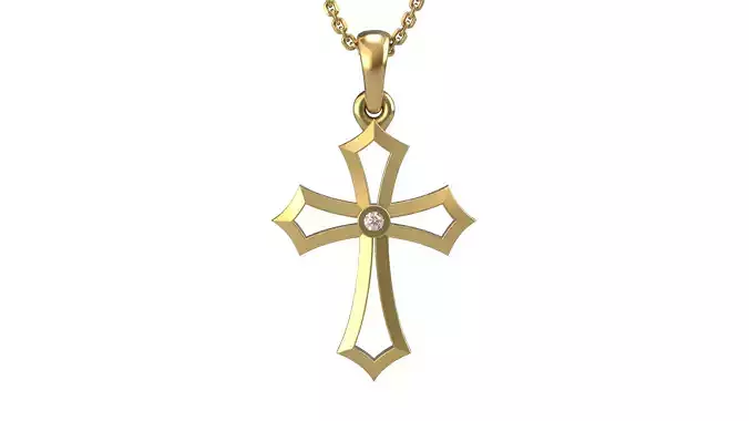 Cross pendant 6 3D print model