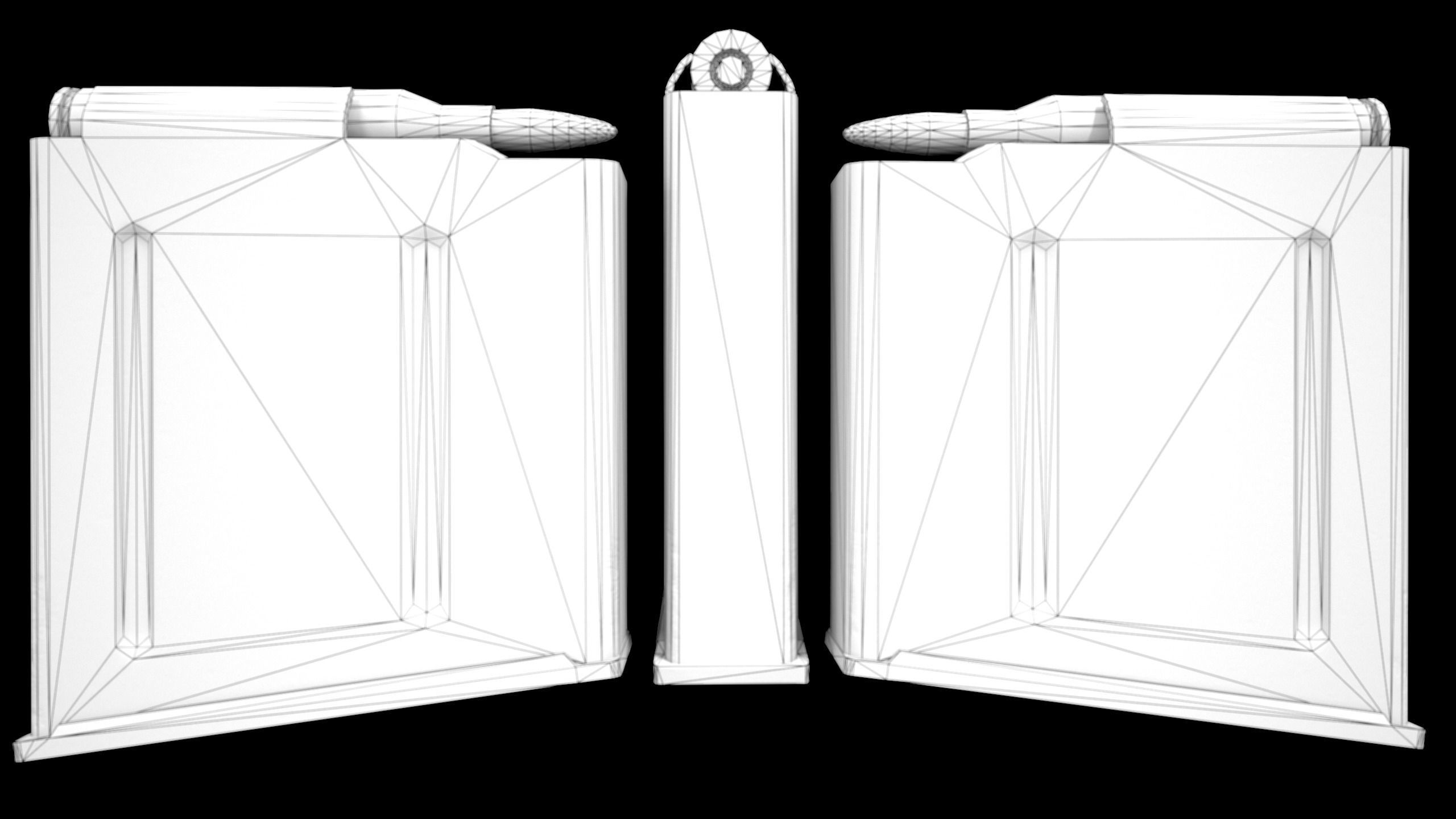  AWP Sniper Rifle Low-poly 3D model_14