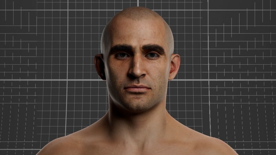 Specter Cyborg Character Low-poly 3D model_8