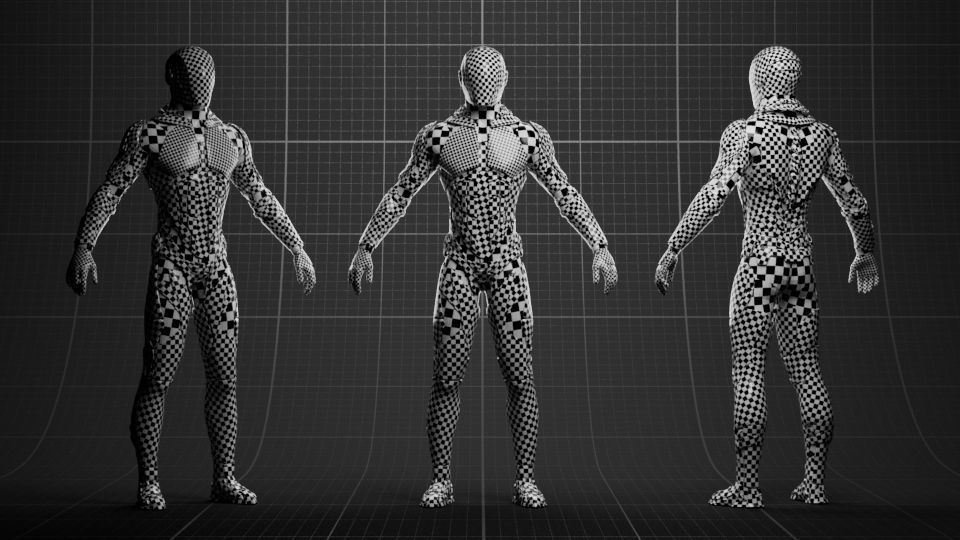 Specter Cyborg Character Low-poly 3D model_2