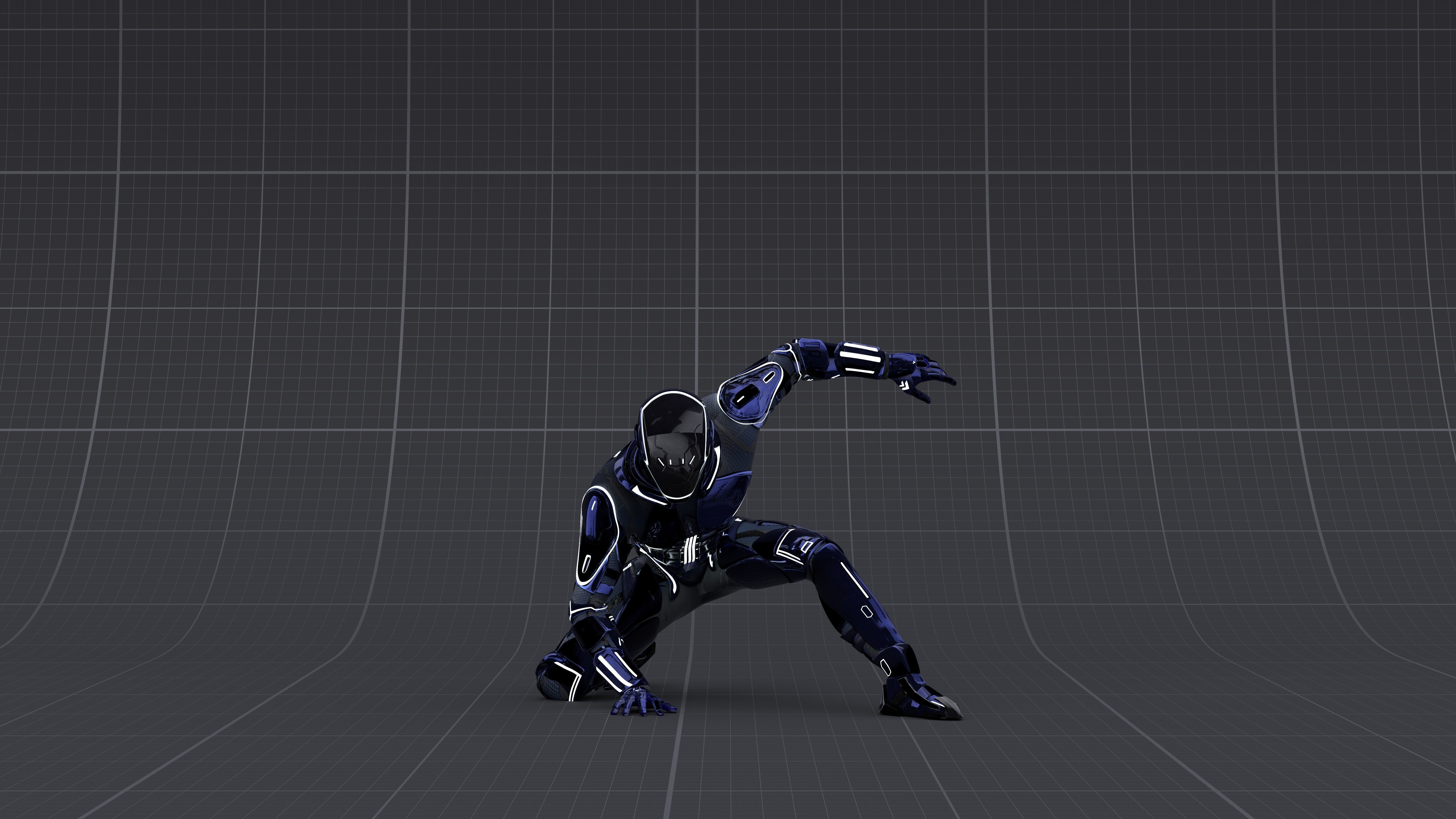 Specter Cyborg Character Low-poly 3D model_5