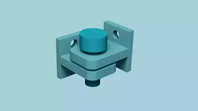 Simple Locker Window Door STL - Lock Set 3D print model