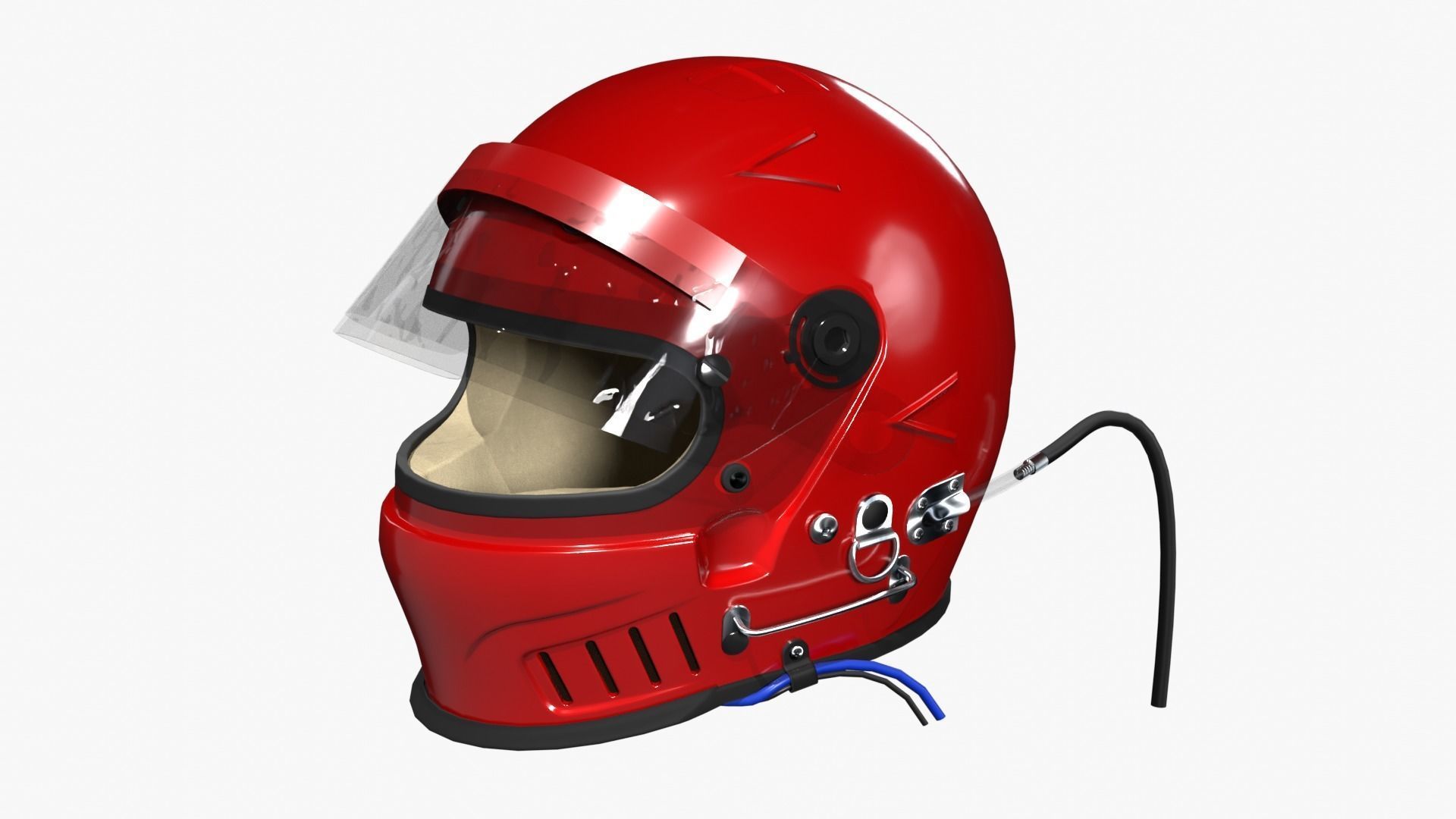 Bell Vortex Racing Helmet 3D model_3