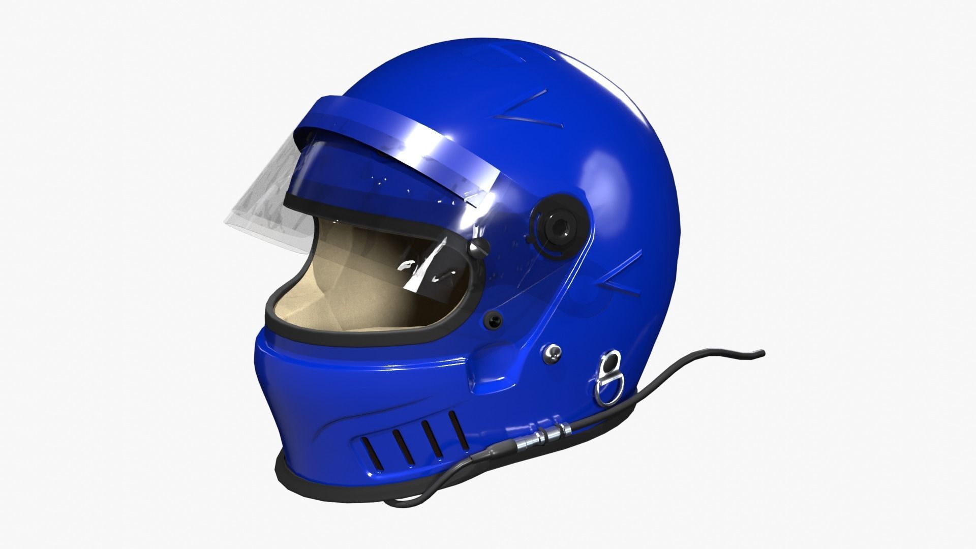 Bell Vortex Racing Helmet 3D model_2