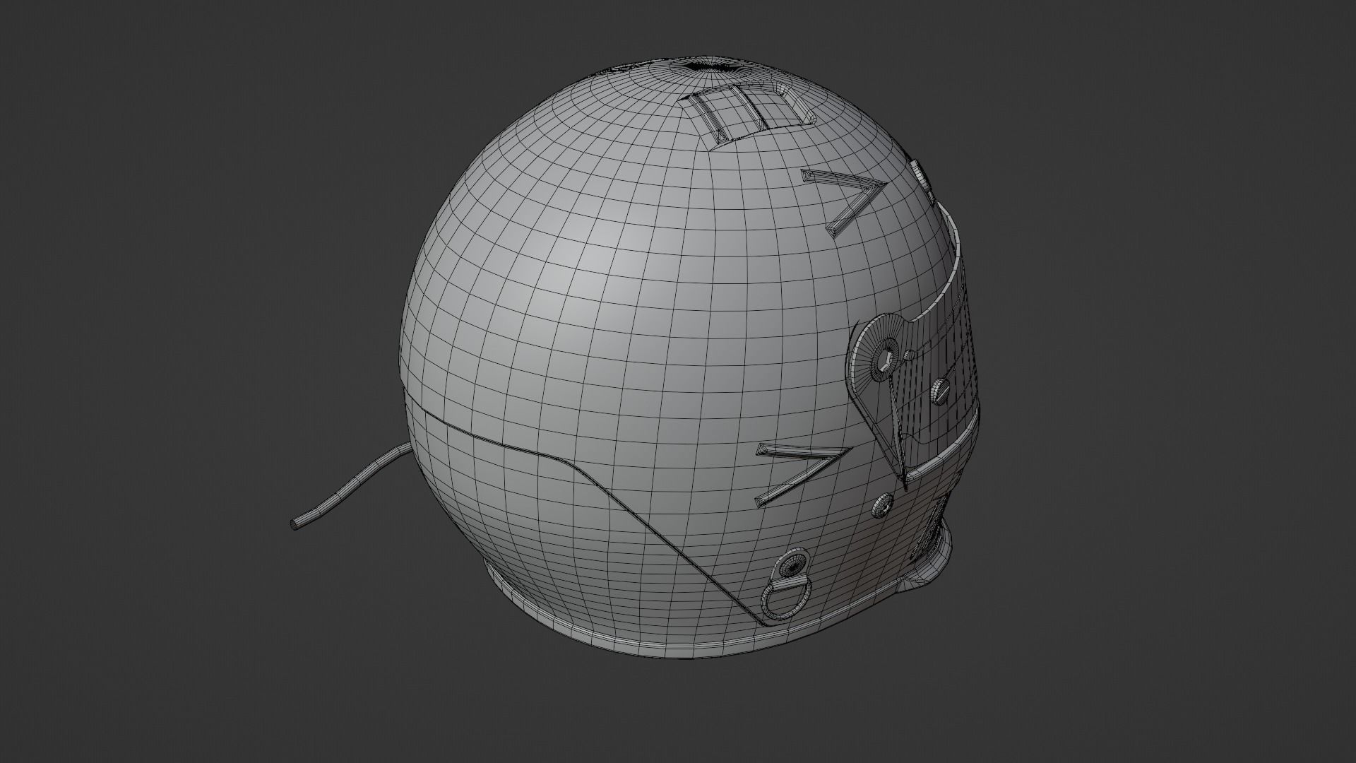 Bell Vortex Racing Helmet 3D model_14