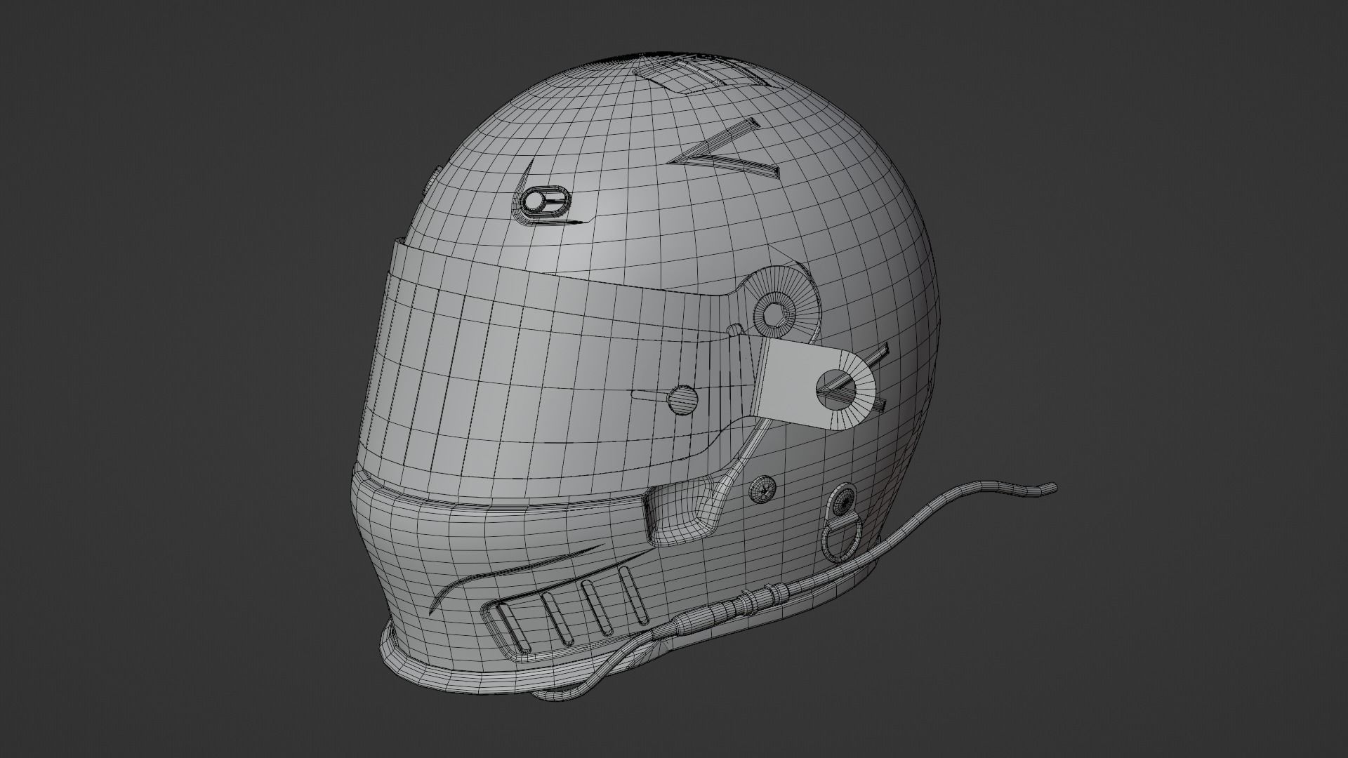 Bell Vortex Racing Helmet 3D model_13