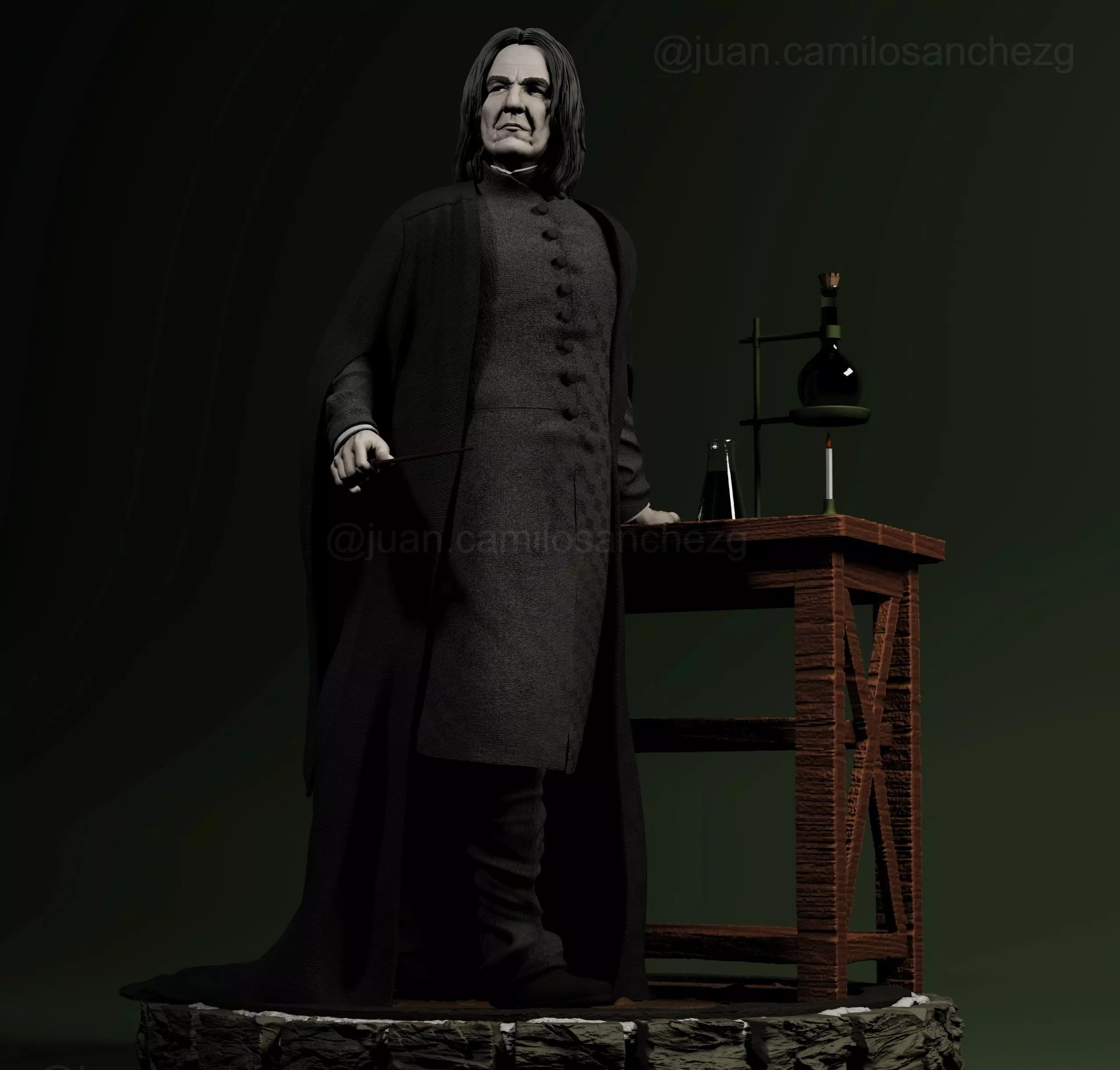 SEVERUS SNAPE HARRY POTTER  MOVIE SCULTURE COLECTIBLE 3D print model_0