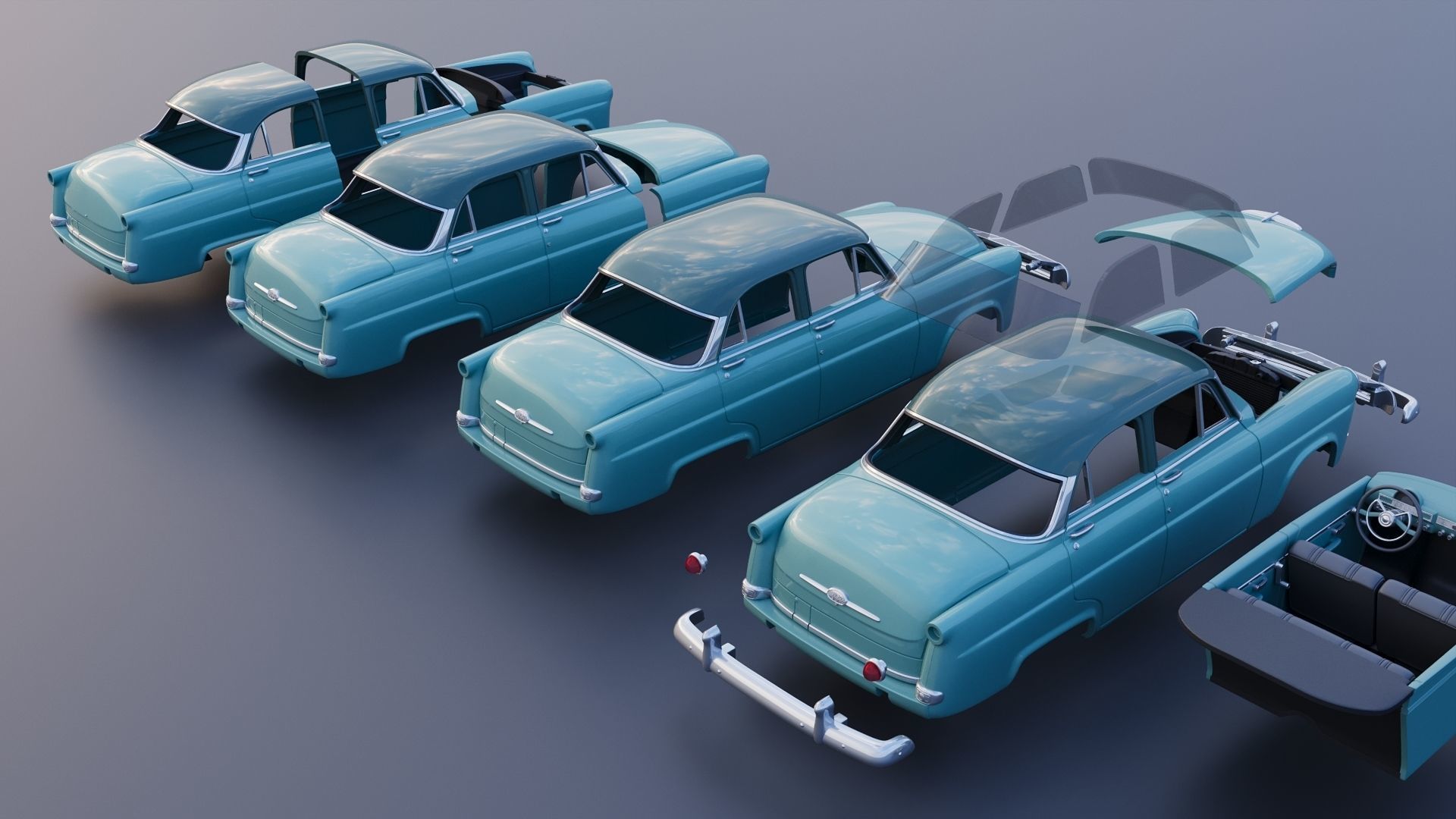 Hudson Jet 4 Door 1953 3D print model_20