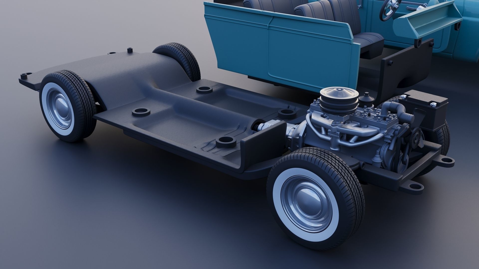 Hudson Jet 4 Door 1953 3D print model_26