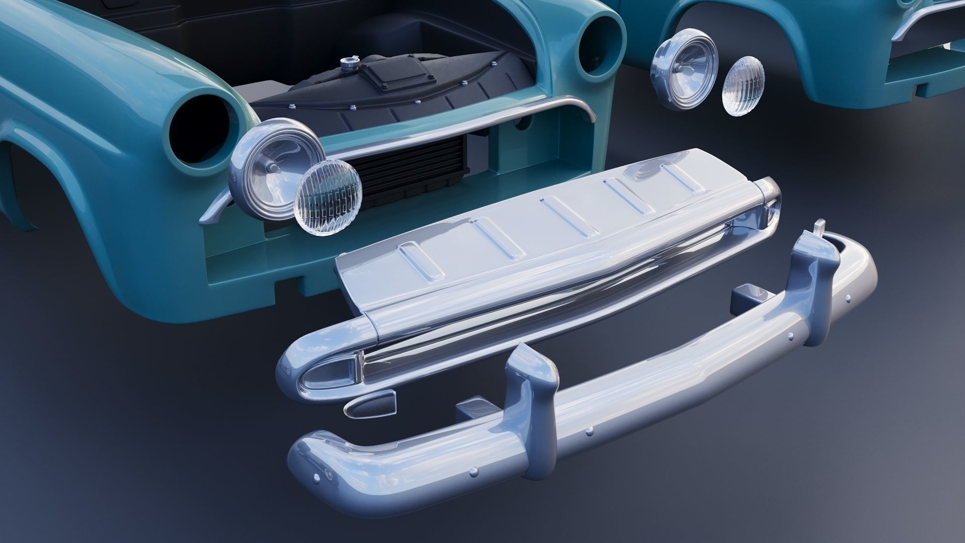 Hudson Jet 4 Door 1953 3D print model_22