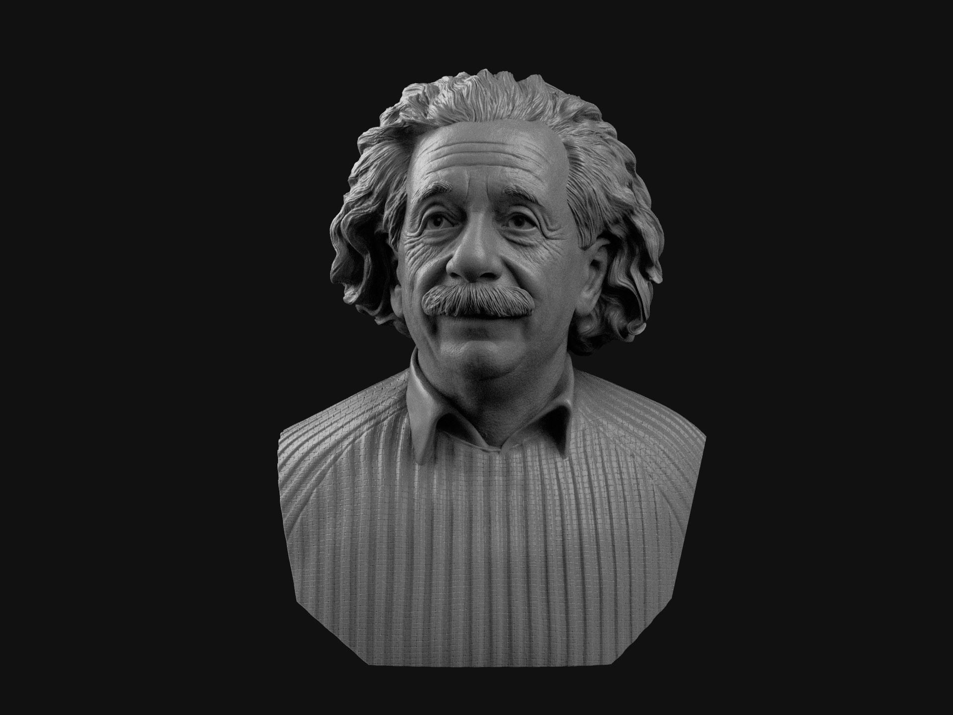 Albert Einstein 3D print model_4