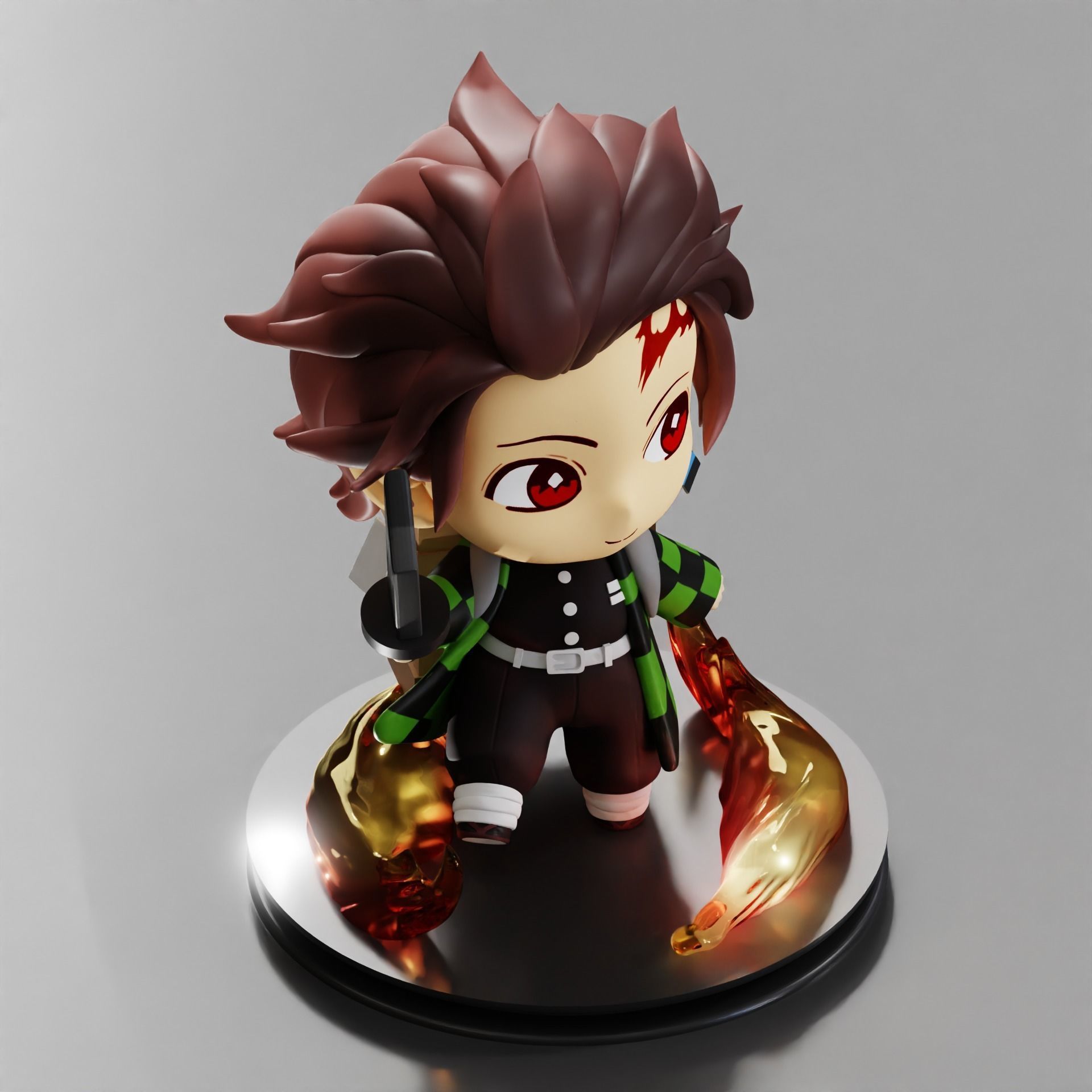 Kimetsu no yaiba -Kamdo Tanjiro chibi 3D print model_2