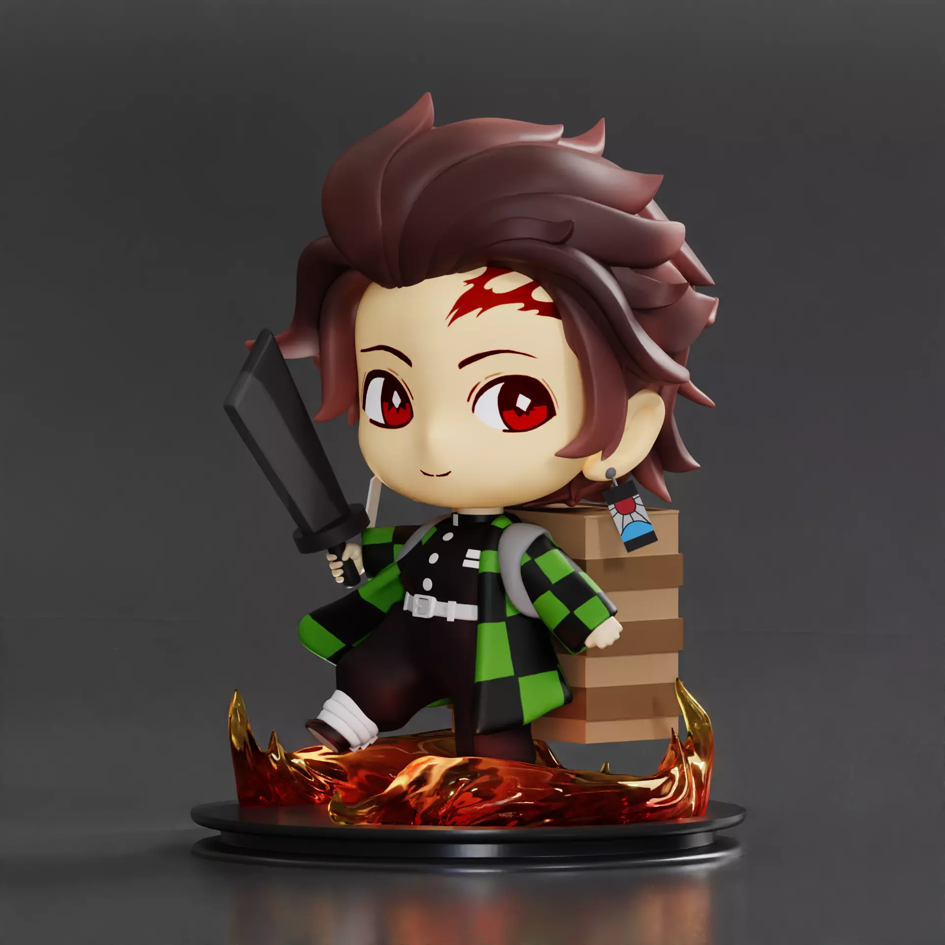 Kimetsu no yaiba -Kamdo Tanjiro chibi 3D print model_0