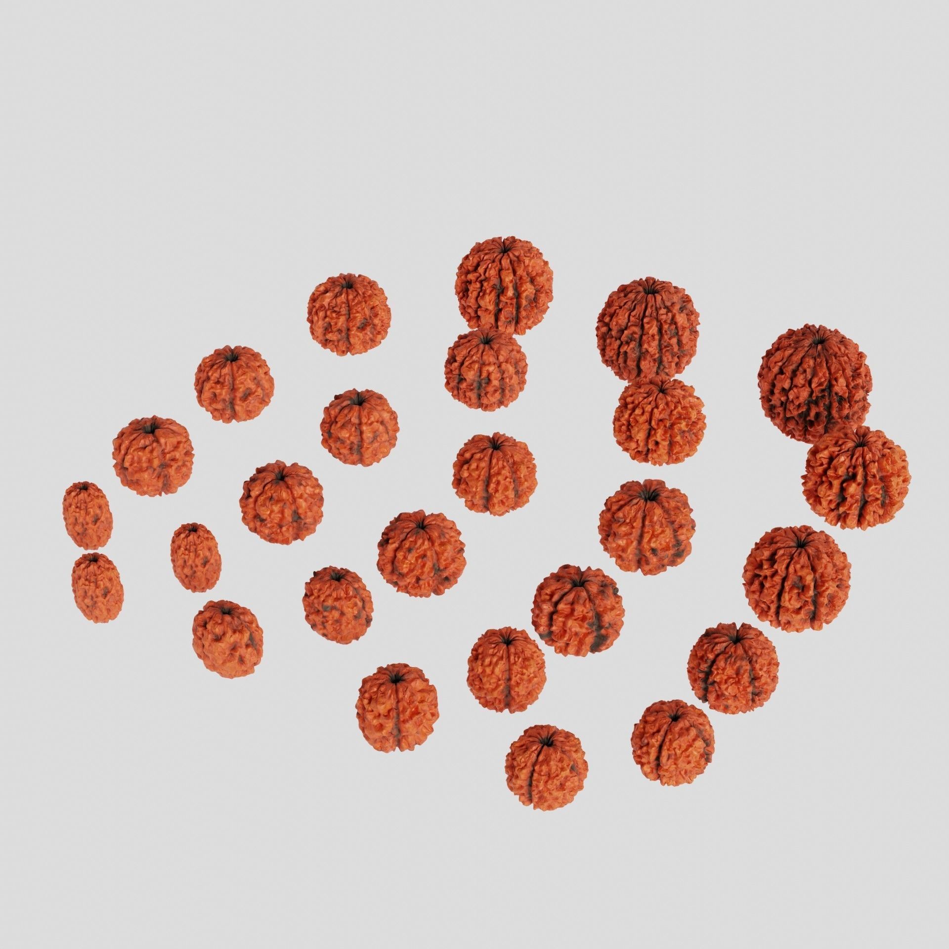 Rudraksha Beads Low-poly 3D model_2