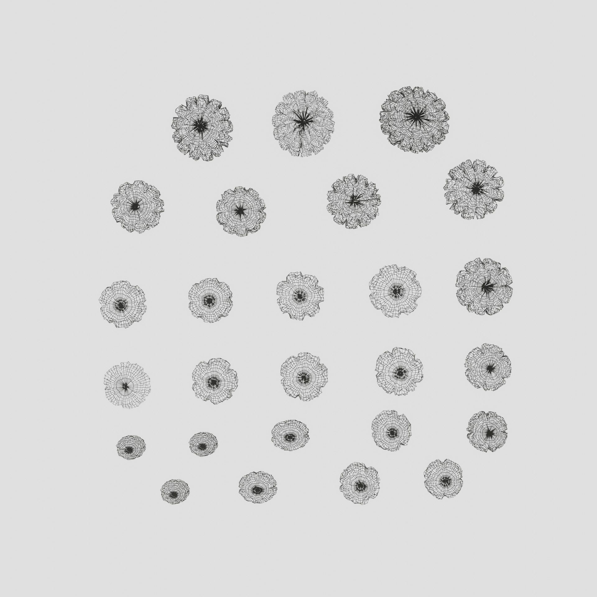 Rudraksha Beads Low-poly 3D model_6