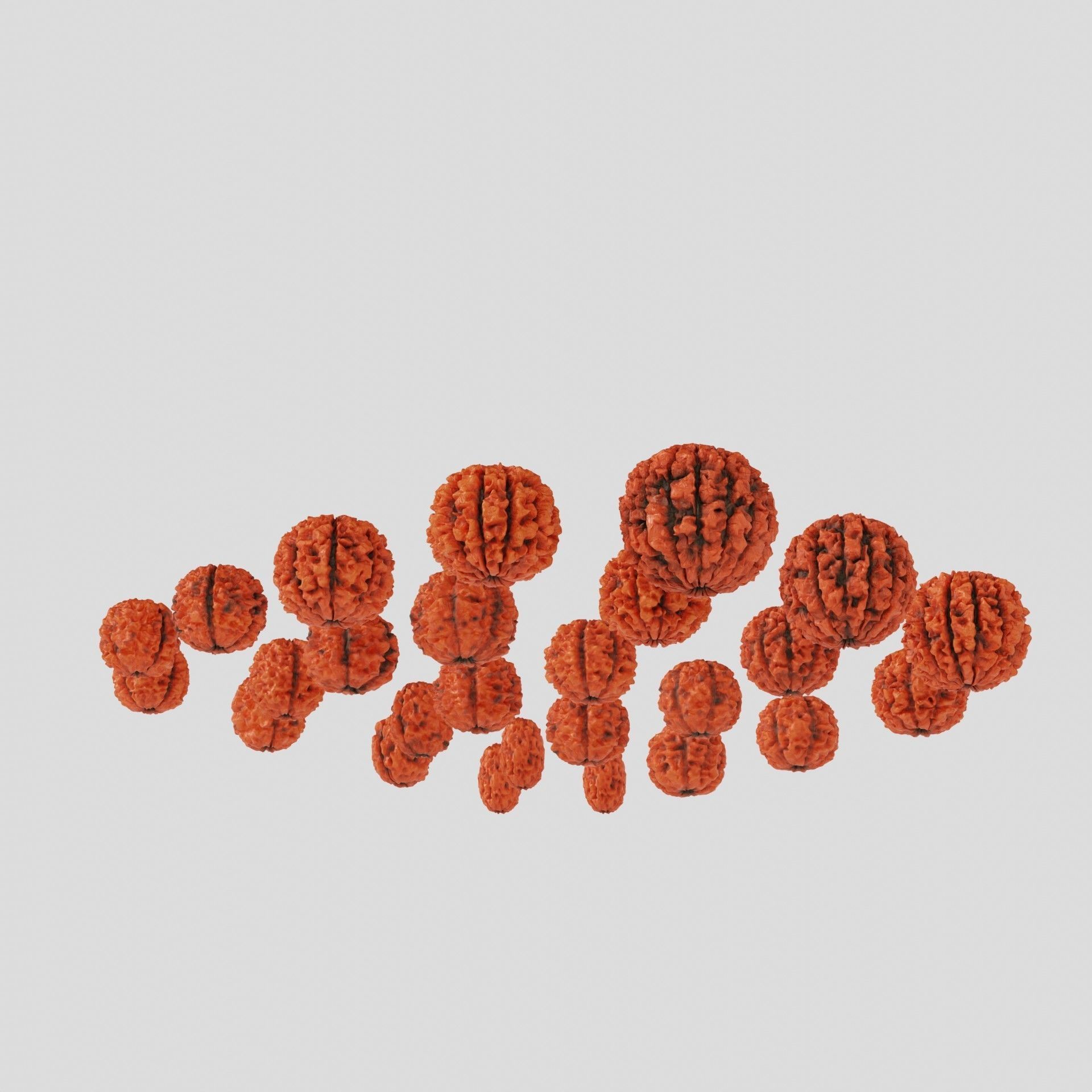 Rudraksha Beads Low-poly 3D model_5
