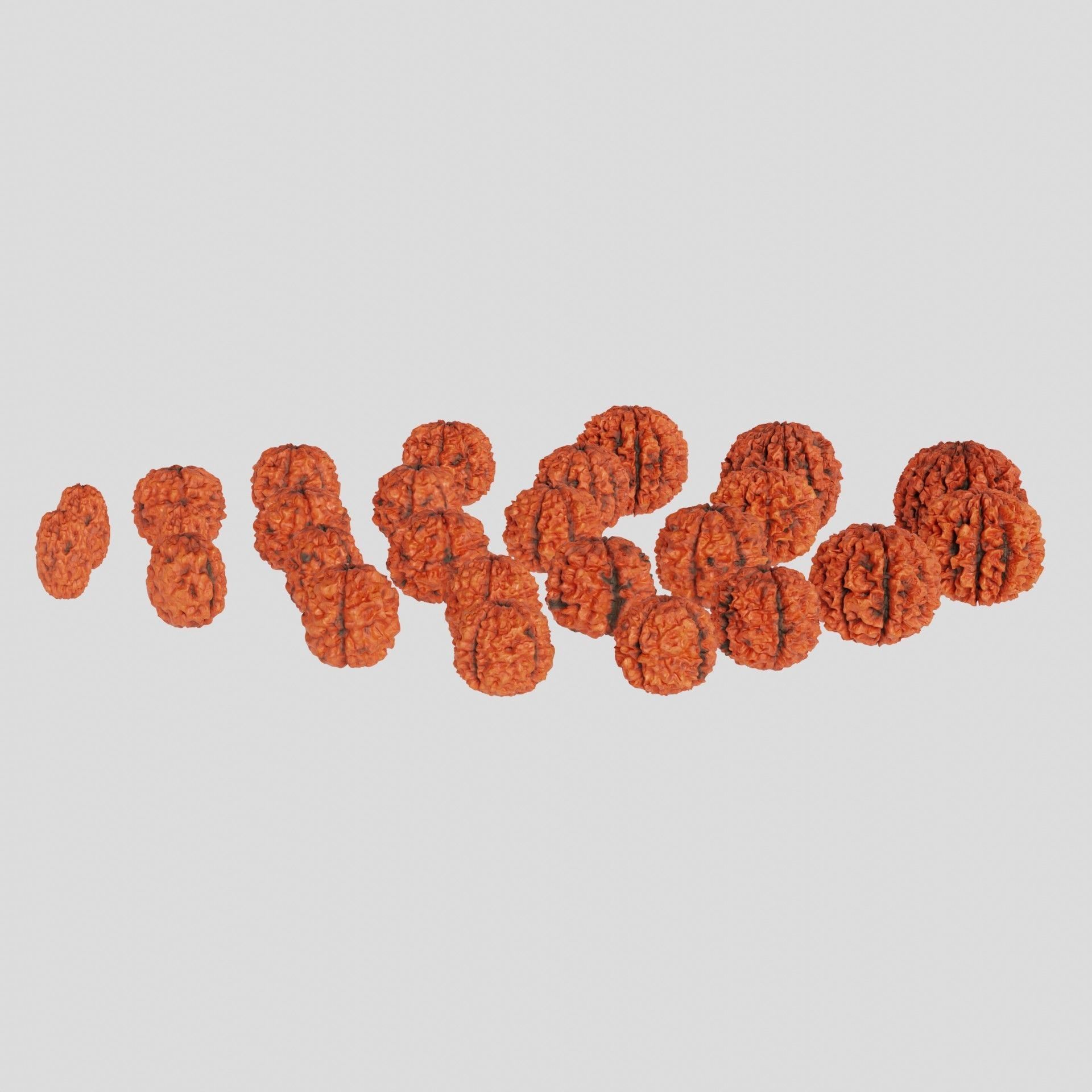 Rudraksha Beads Low-poly 3D model_3